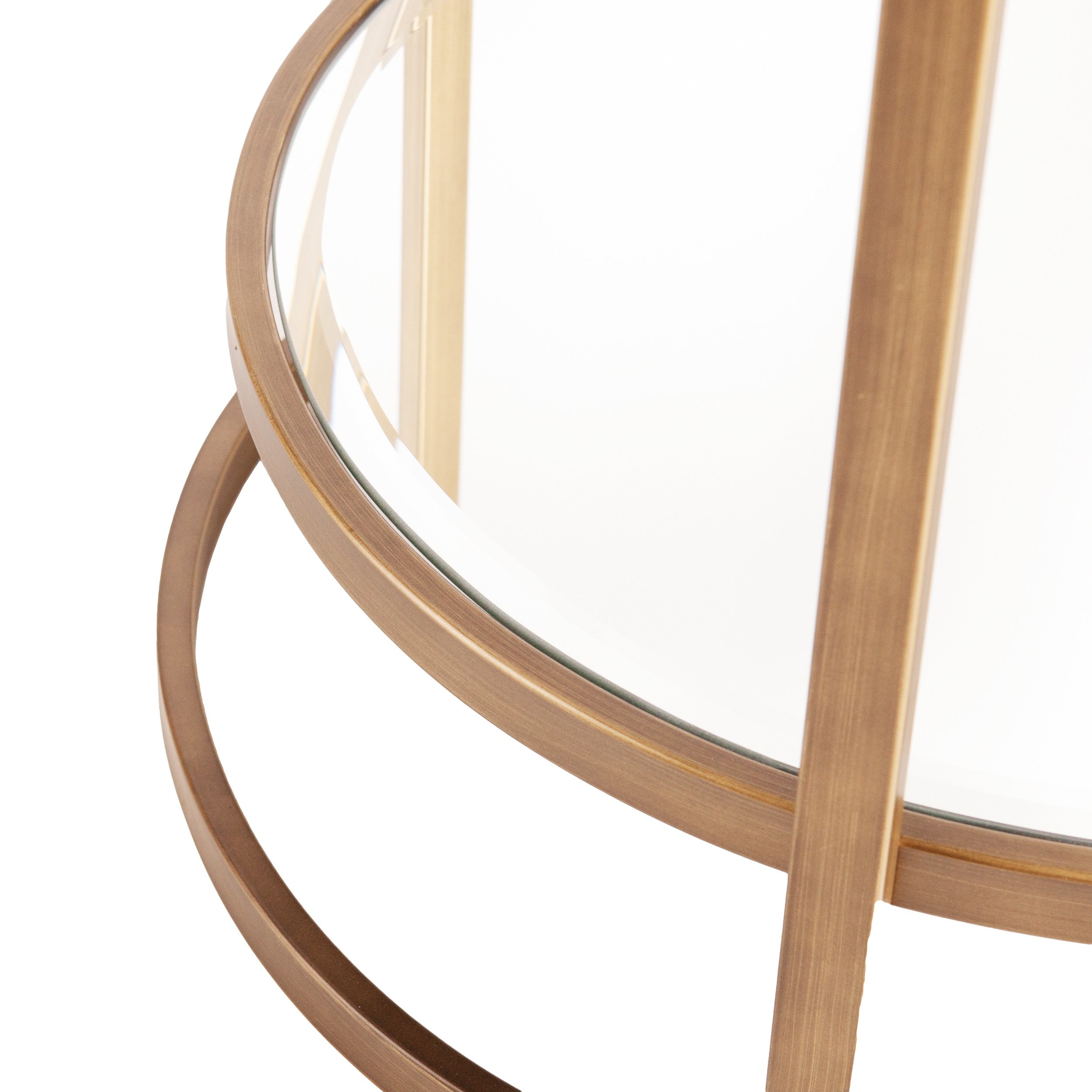 Gold and Silver Metal And Mirrored Glass Bar Cart-Bar Carts and Servers-DECOROLALA