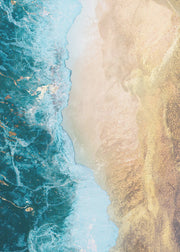 Gold beach-canvas-DECOROLALA