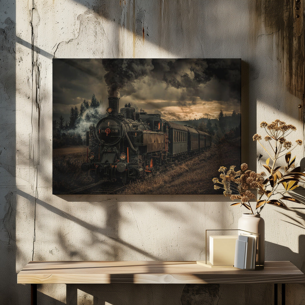 Gold digger train-Canvas Print-DECOROLALA