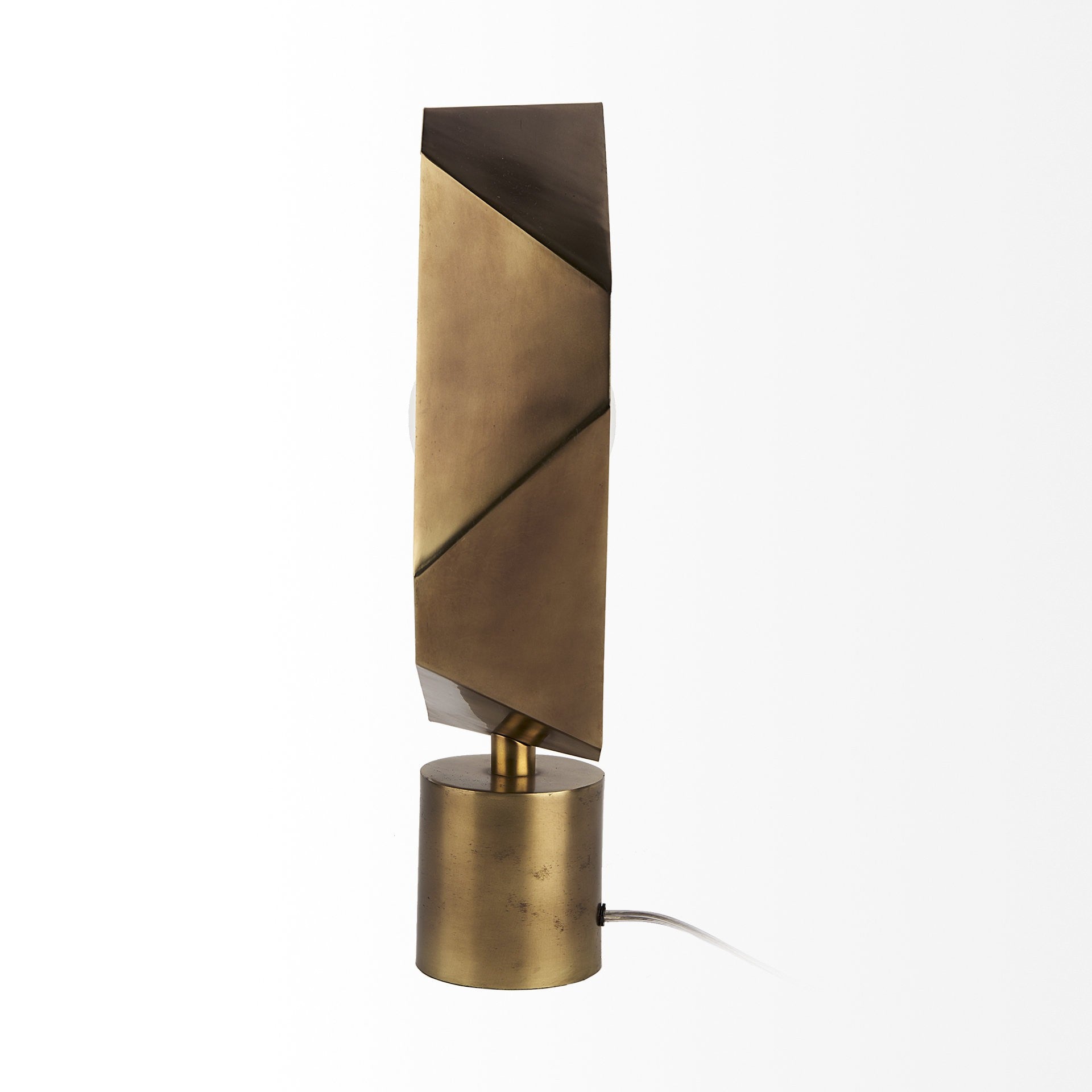 Golden Geometric Halo Table Or Desk Lamp-Table Lamps-DECOROLALA