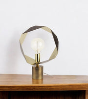 Golden Geometric Halo Table Or Desk Lamp-Table Lamps-DECOROLALA