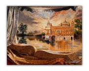 Golden Temple Canvas Wall Art 48x36-Wall Art-DECOROLALA