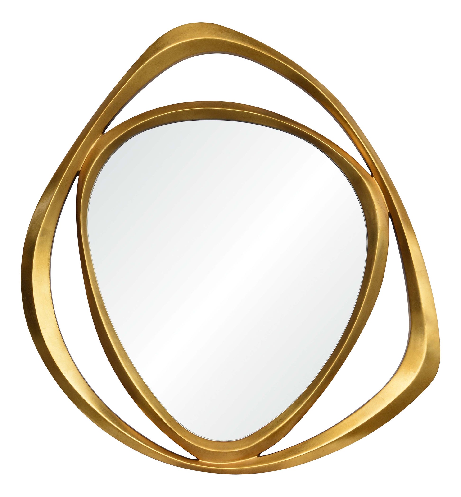Goldie 42" Tall Irregular Wall Mirror, Yellow-Mirror-DECOROLALA