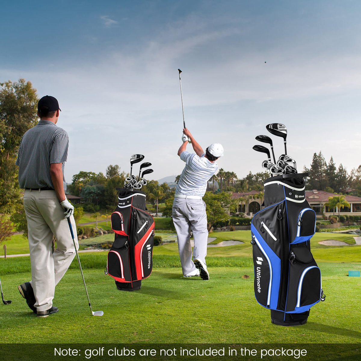 Golf Cart Bag with 14 Way Top Dividers-Blue-Golf-DECOROLALA