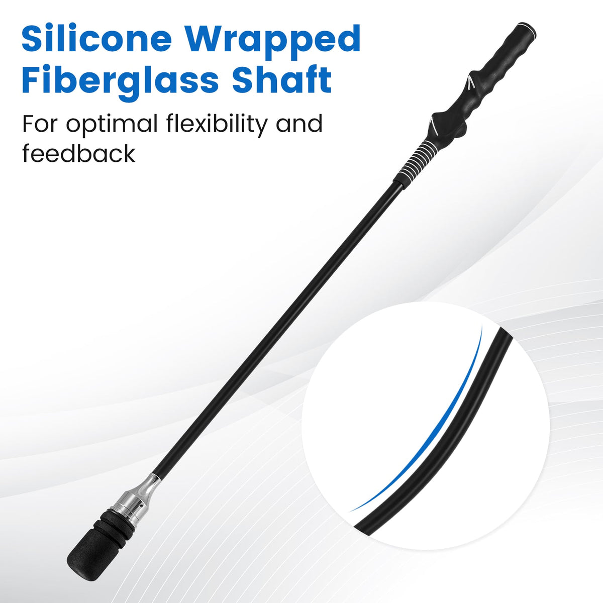 Golf Swing Trainer Click Stick Swing Training Aid for Speed Flexibility Balance-Black-Golf-DECOROLALA