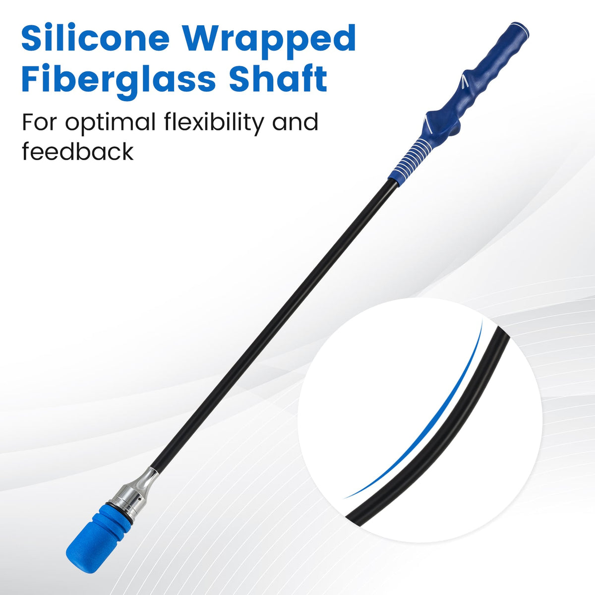 Golf Swing Trainer Click Stick Swing Training Aid for Speed Flexibility Balance-Blue-Golf-DECOROLALA