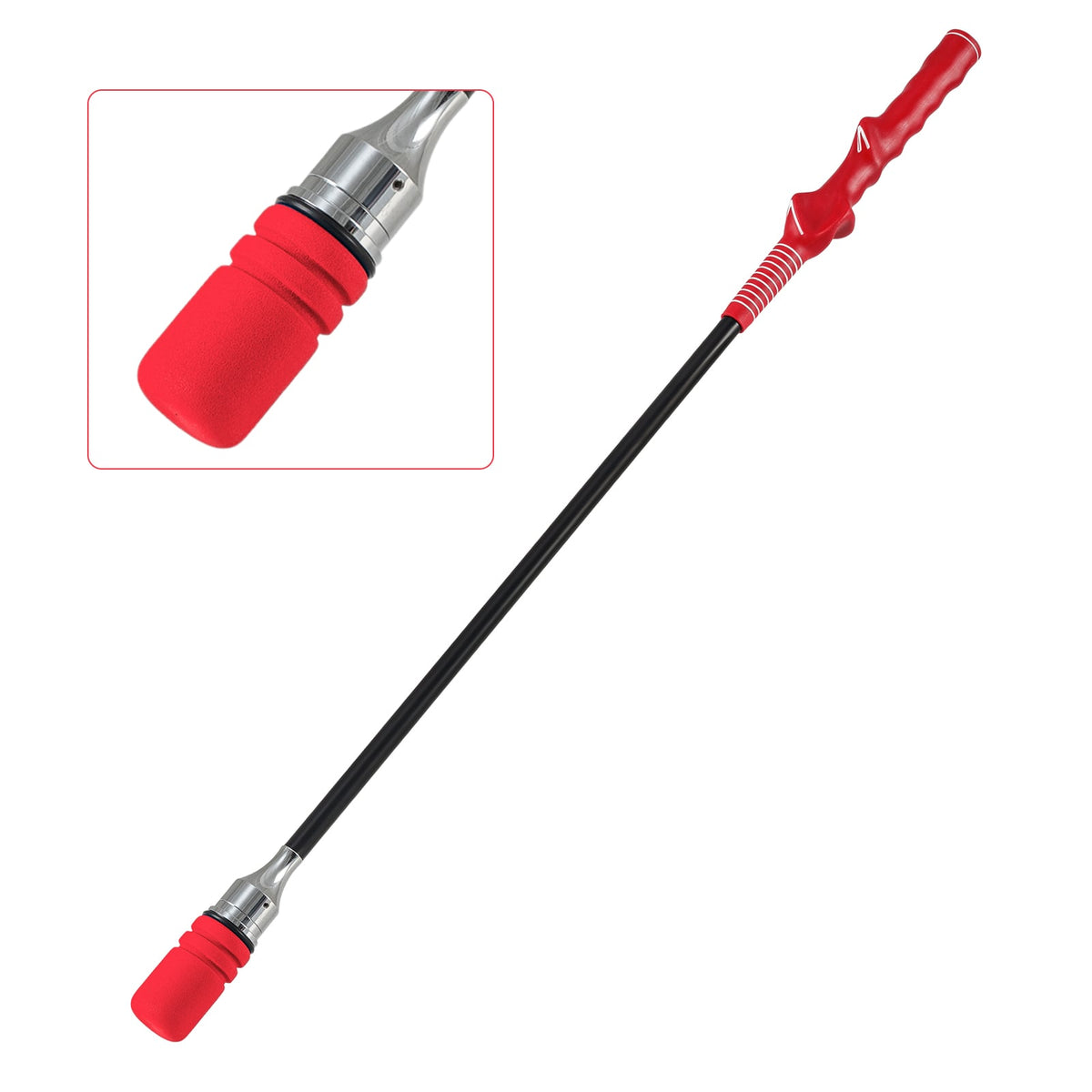 Golf Swing Trainer Click Stick Swing Training Aid for Speed Flexibility Balance-Red-Golf-DECOROLALA