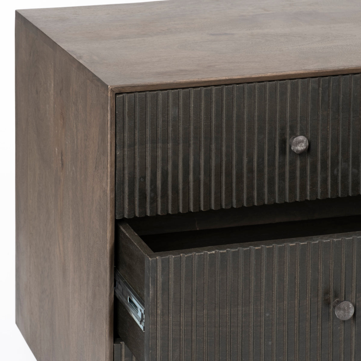 Grace 70Wx18.5Lx31.25H Two-Tone Brown Solid Wood 6 Drawer Sideboard-Sideboards & Buffets-DECOROLALA
