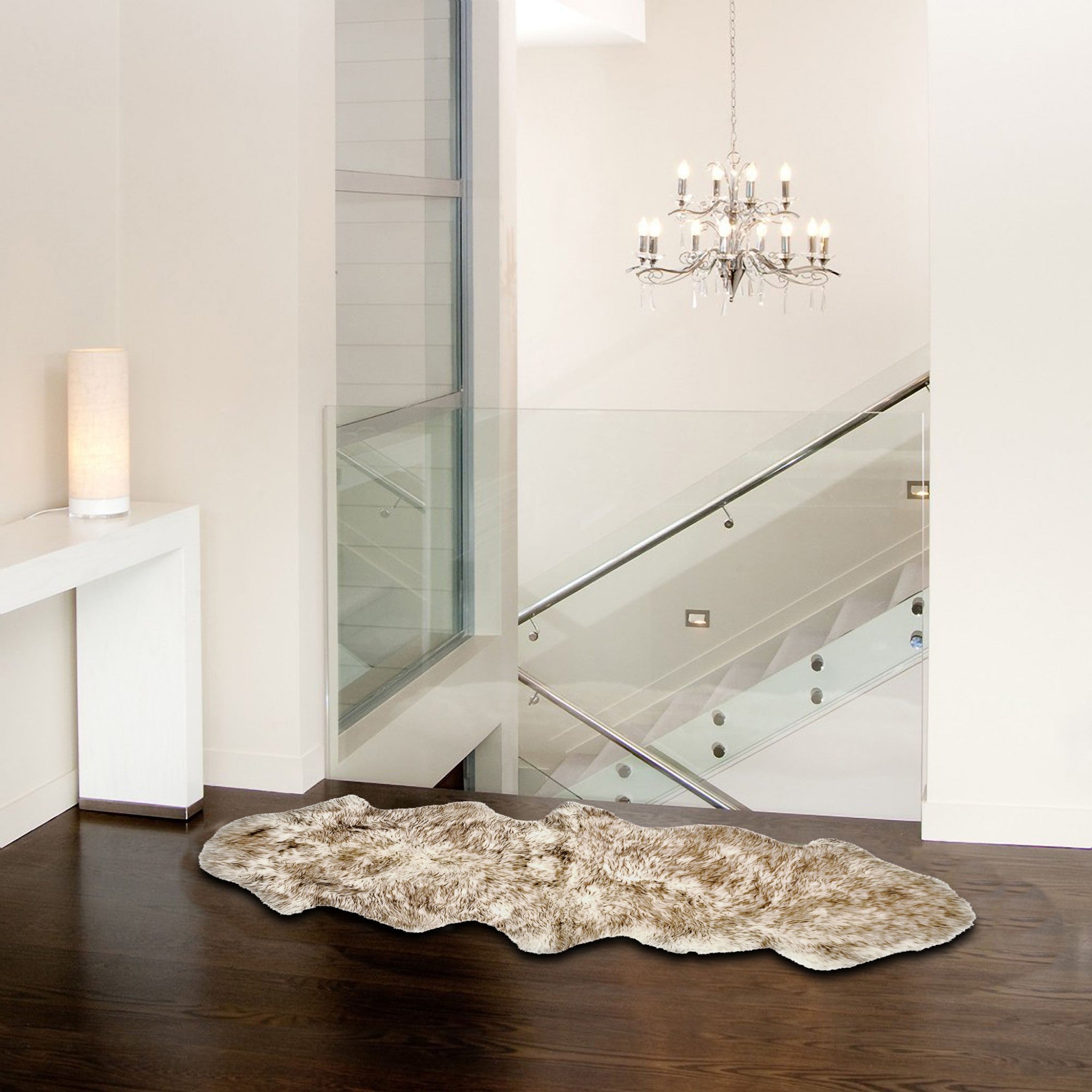 Gradient Chocolate Animal Print Area Rug-Area Rugs-DECOROLALA