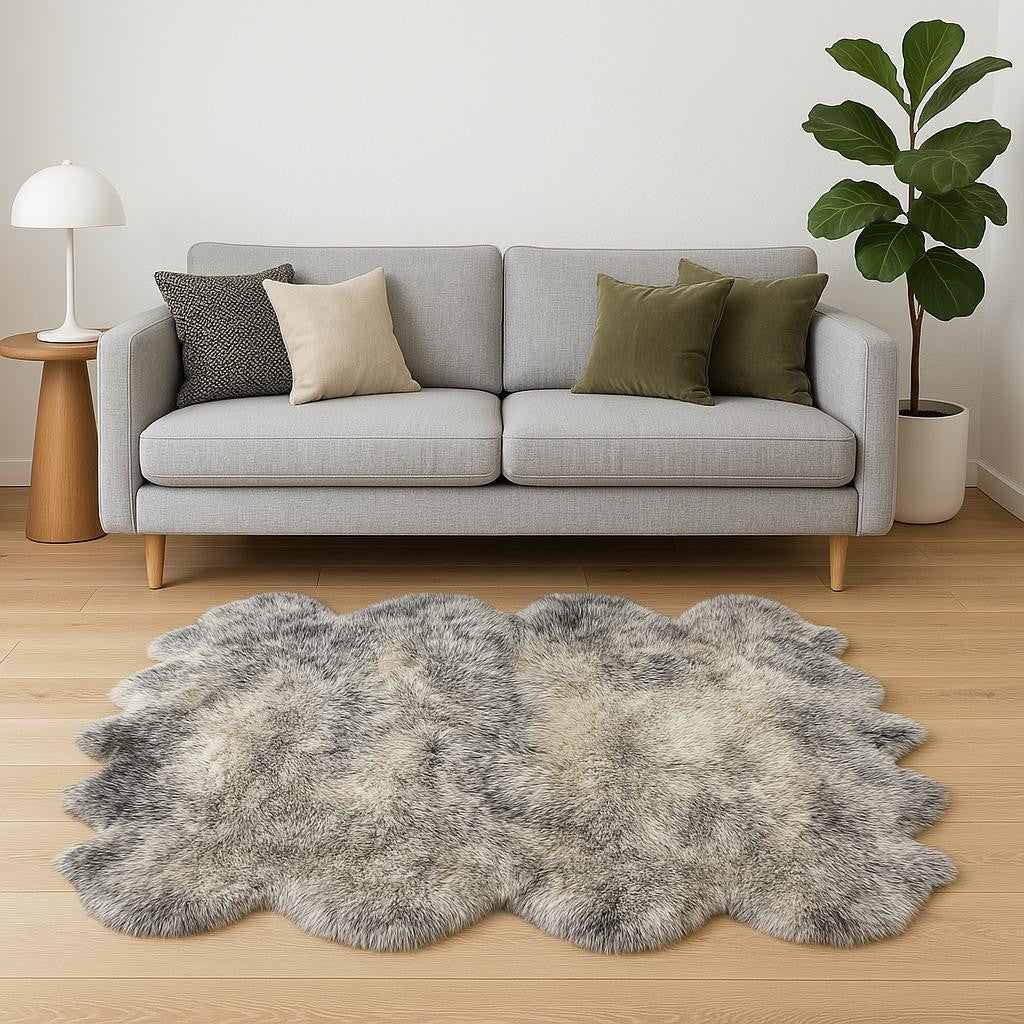 Gradient Gray Animal Print Area Rug-Area Rugs-DECOROLALA
