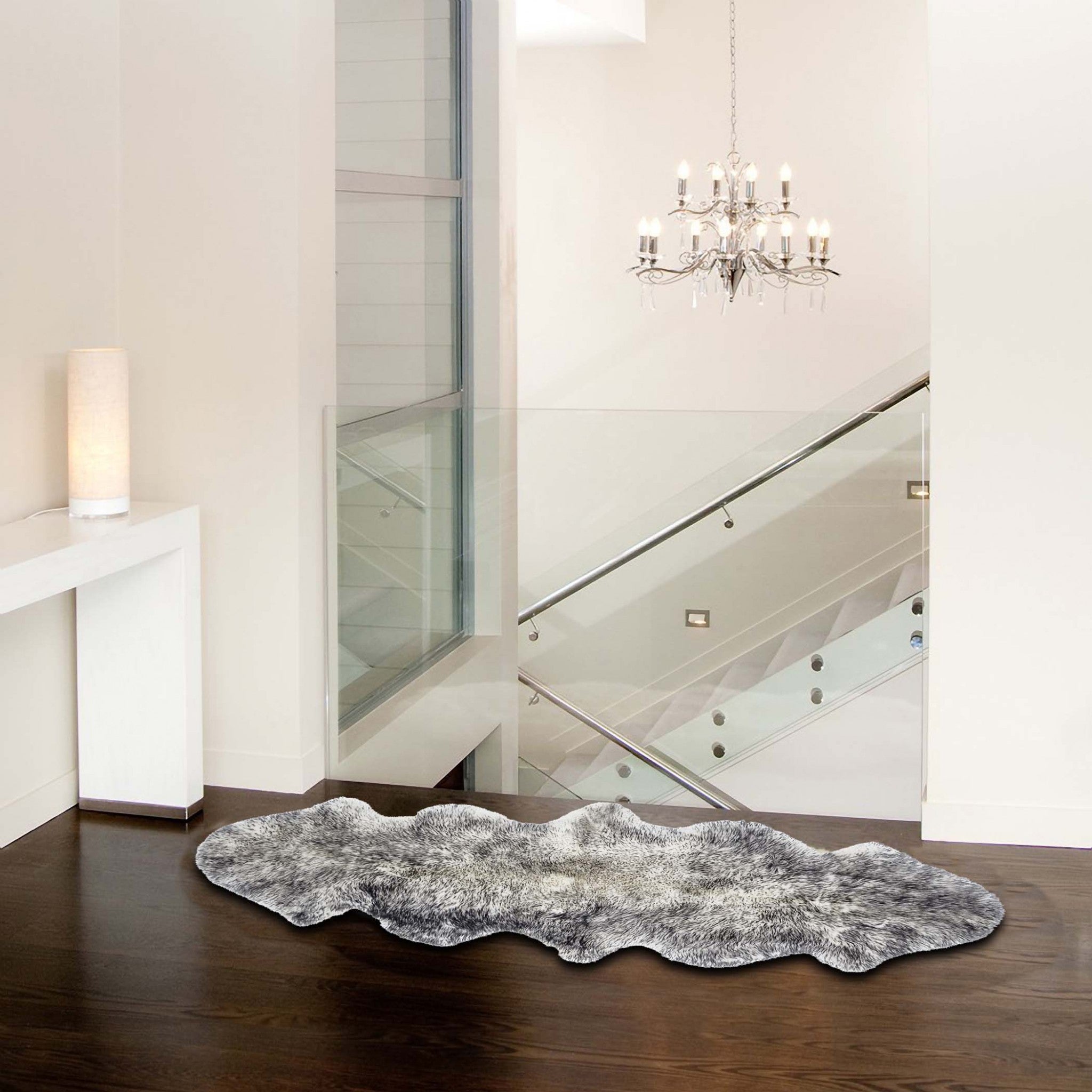 Gradient Grey Animal Print Area Rug-Area Rugs-DECOROLALA