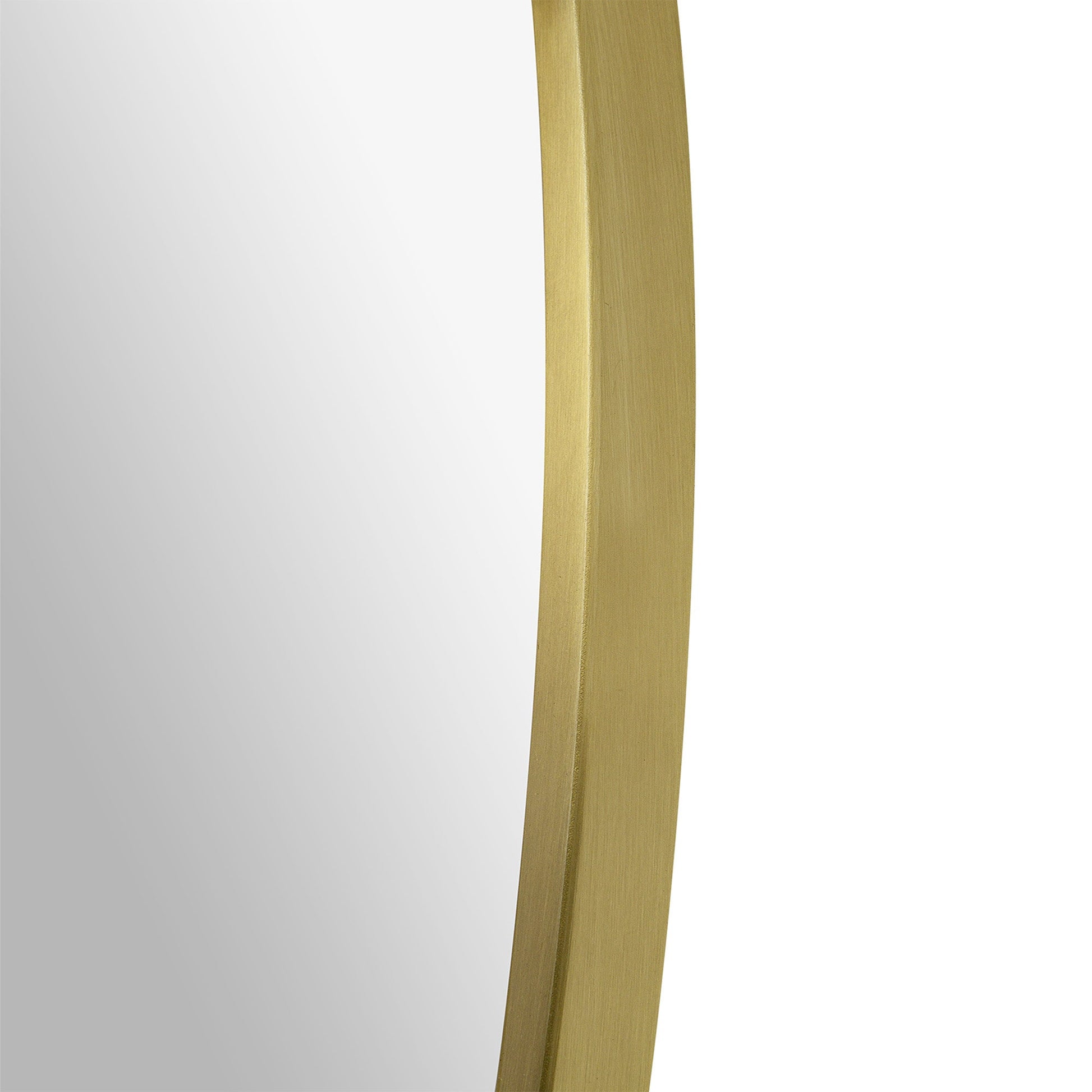 Grady 40" Tall Round Wall Mirror, Yellow-Mirror-DECOROLALA