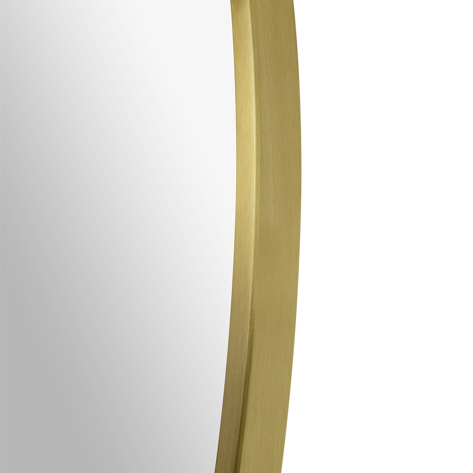 Grady 40" Tall Round Wall Mirror, Yellow-Mirror-DECOROLALA