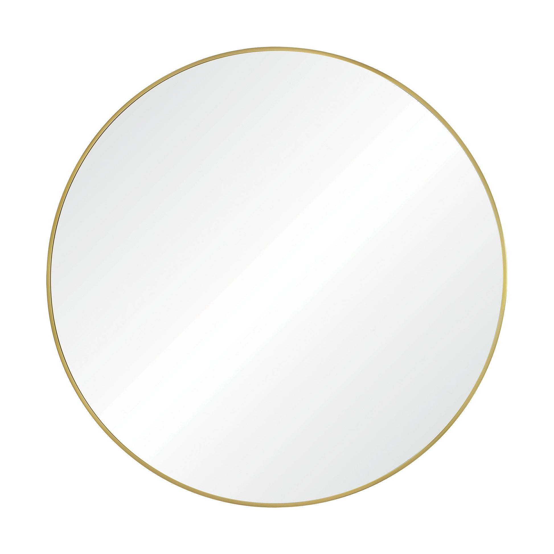 Grady 40" Tall Round Wall Mirror, Yellow-Mirror-DECOROLALA