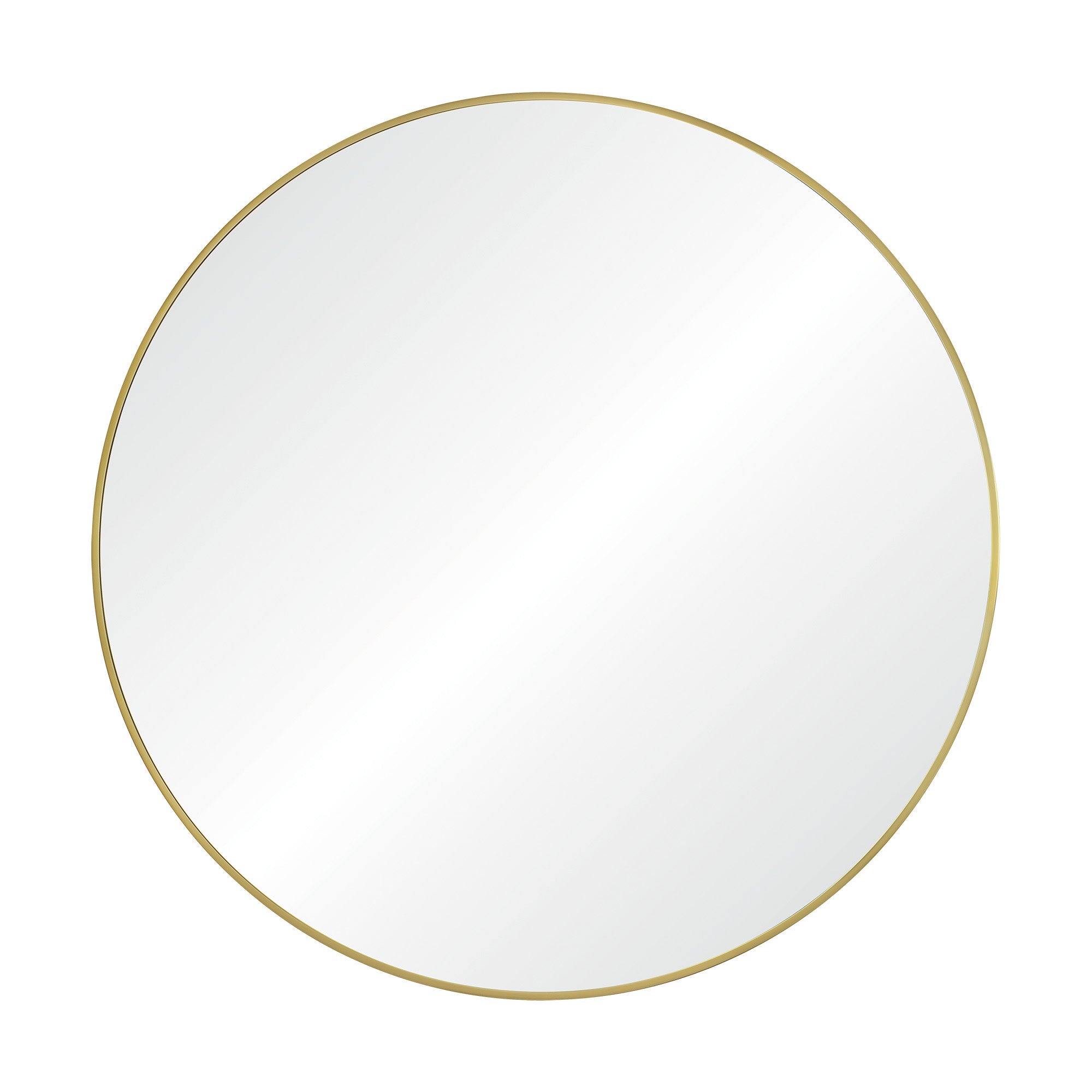 Grady 40" Tall Round Wall Mirror, Yellow-Mirror-DECOROLALA