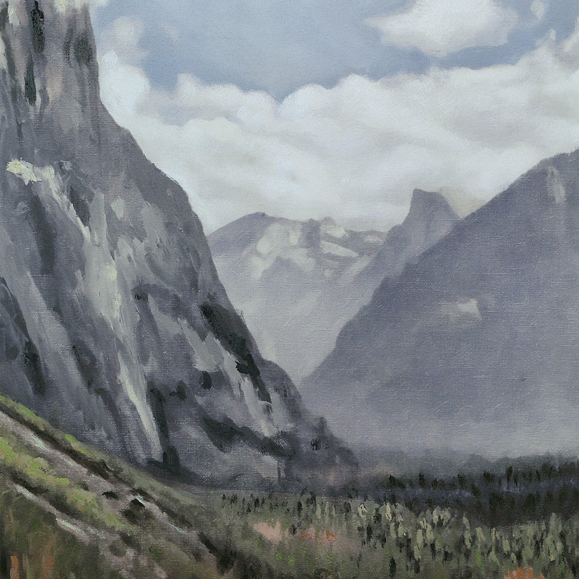 Granato 40" H x 60" W Canvas Art, Grey-Canvas Art-DECOROLALA