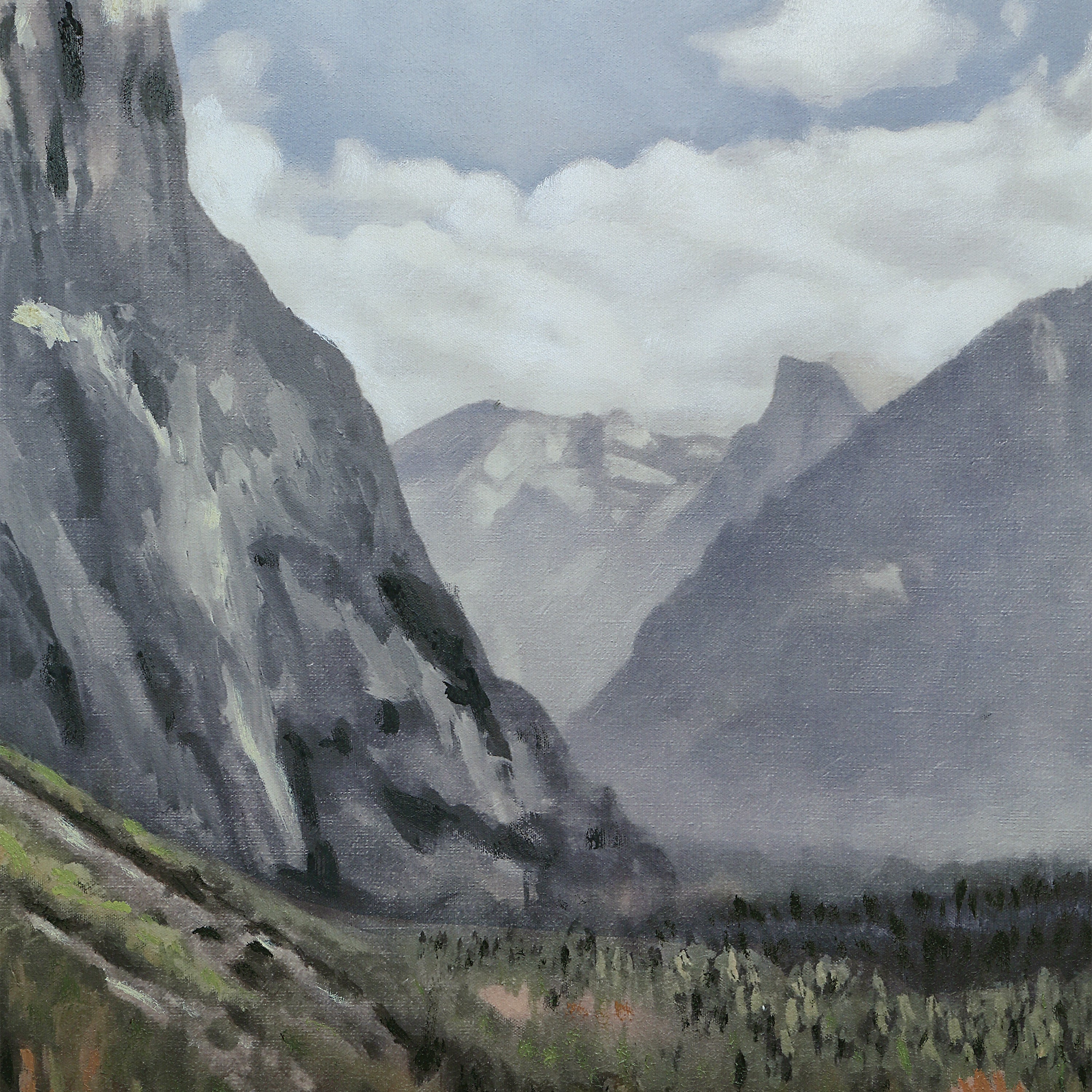 Granato 40" H x 60" W Canvas Art, Grey-Canvas Art-DECOROLALA