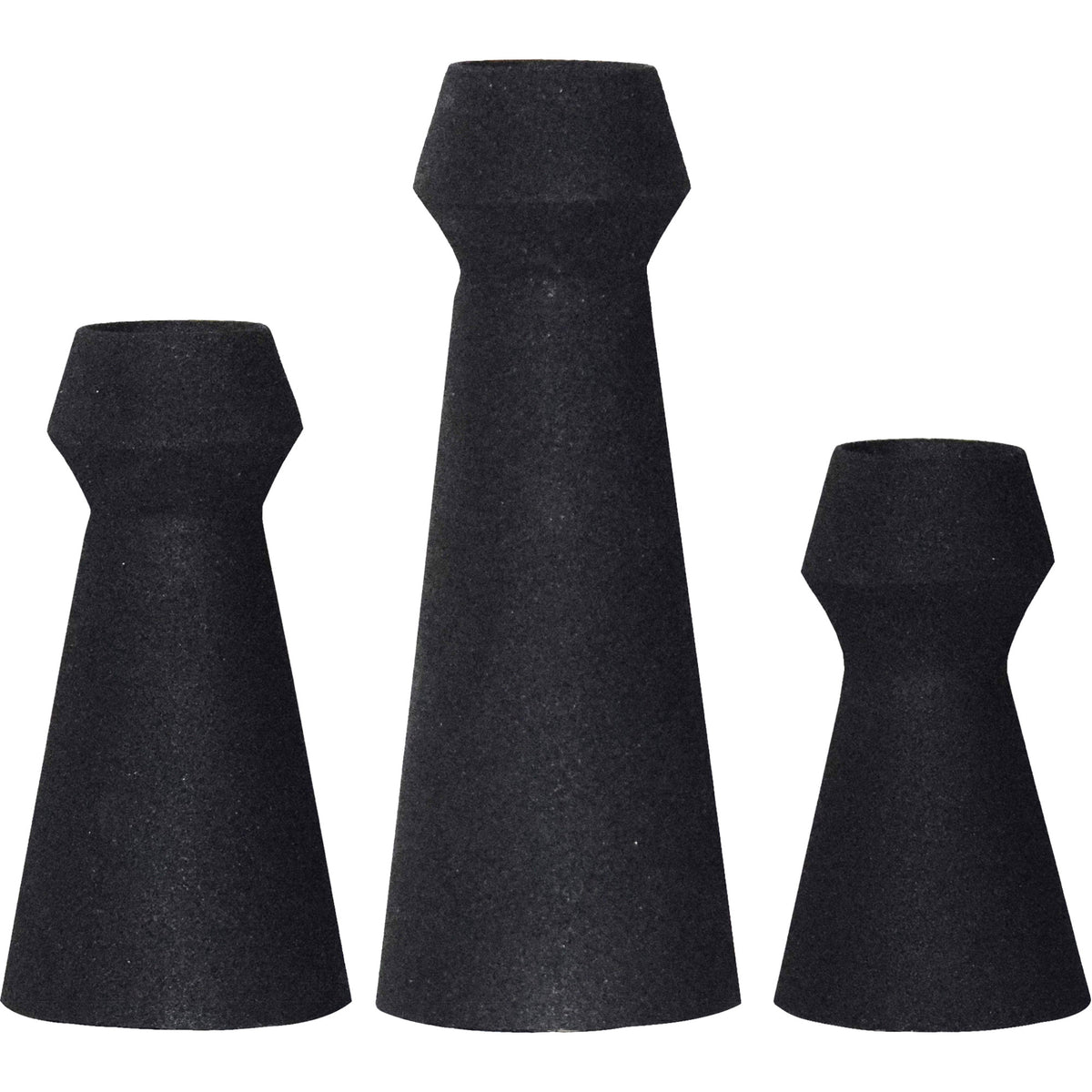 Granfeld Indoor Iron Vase, Matte Black-Vases-DECOROLALA