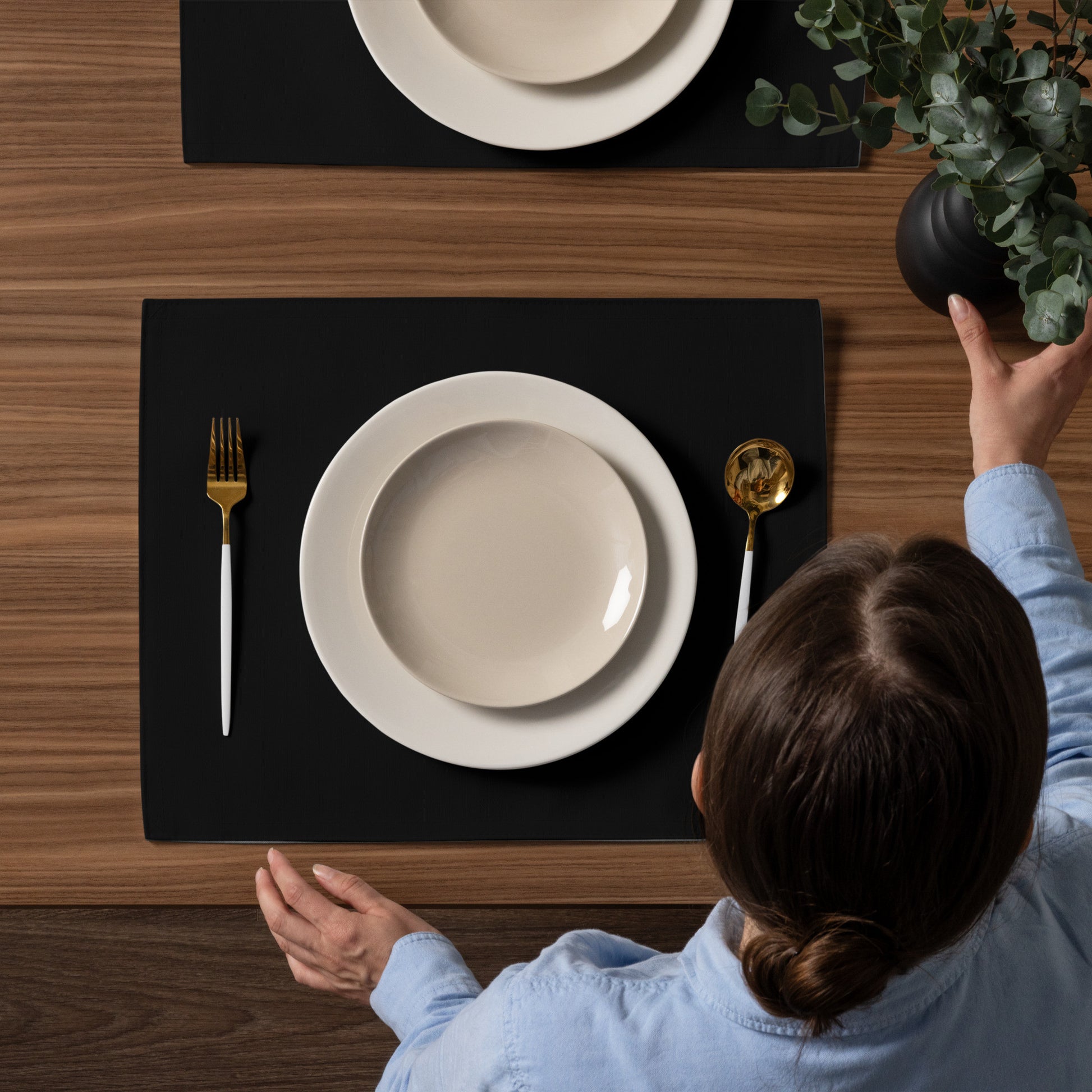 Grano Placemat Set - Black-Ergot-DECOROLALA