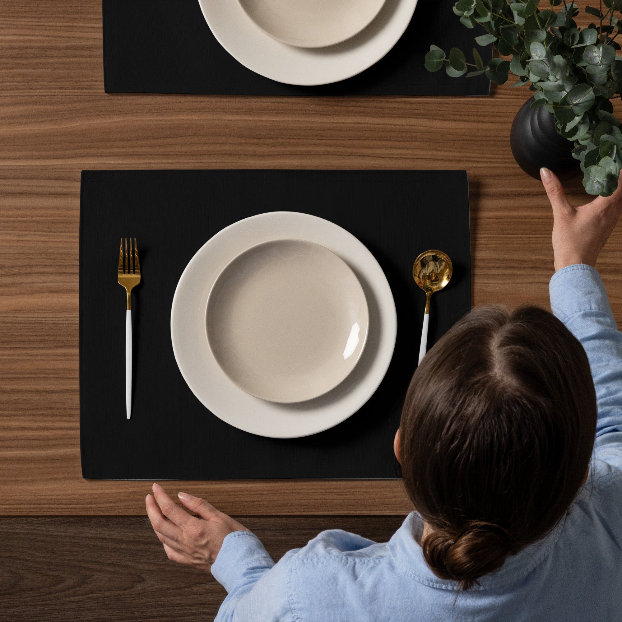 Grano Placemat Set - Black-Ergot-DECOROLALA