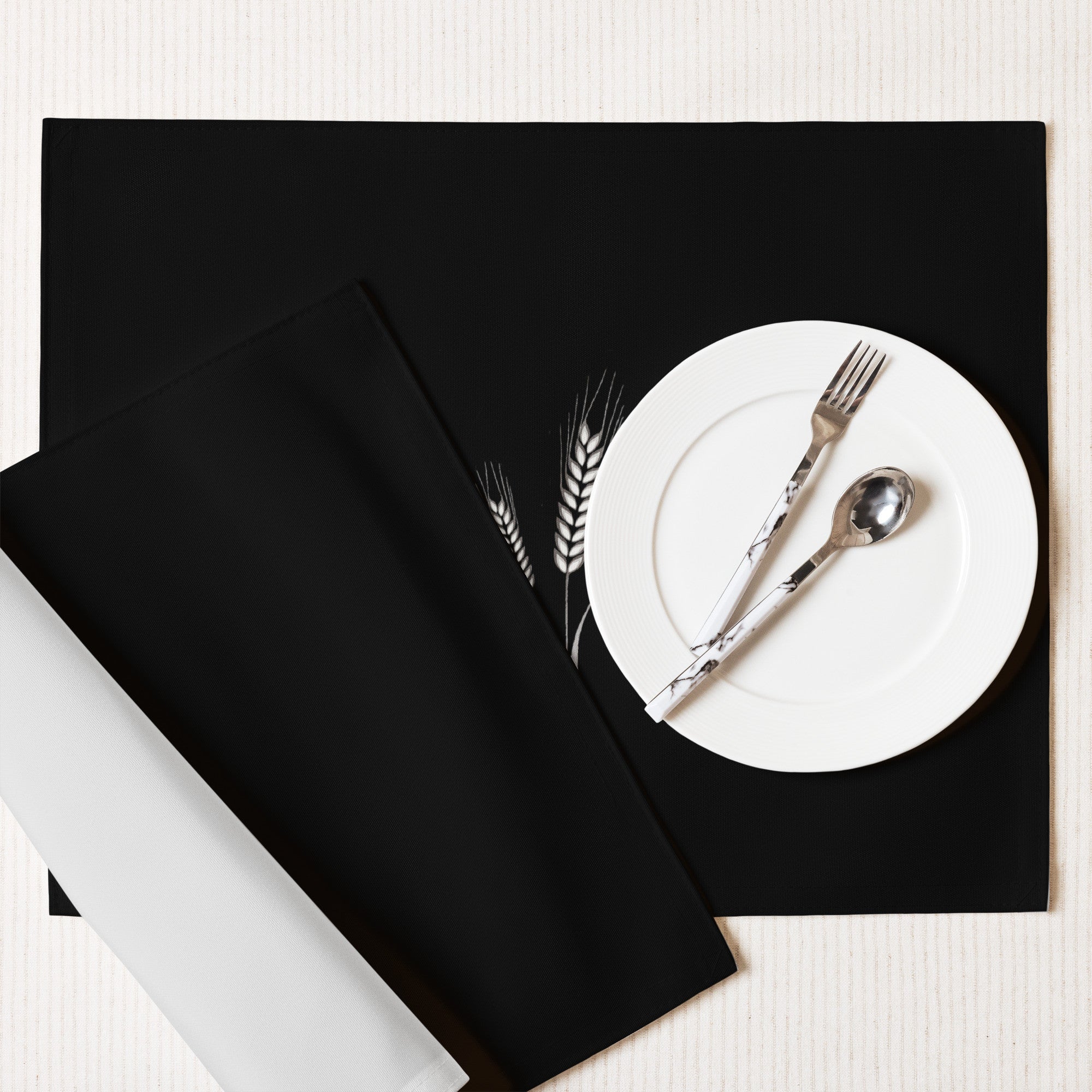 Grano Placemat Set - Black-Ergot-DECOROLALA