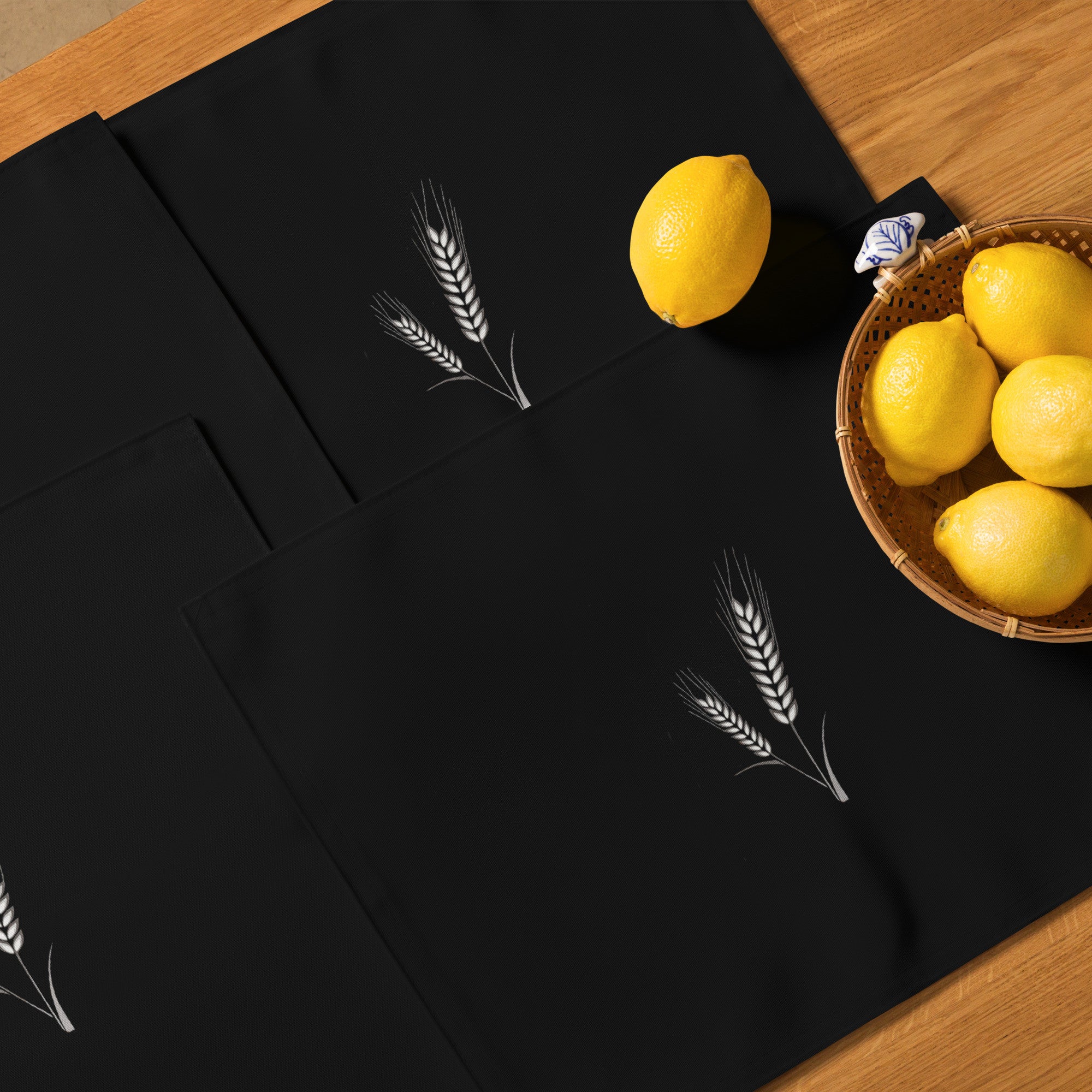 Grano Placemat Set - Black-Ergot-DECOROLALA