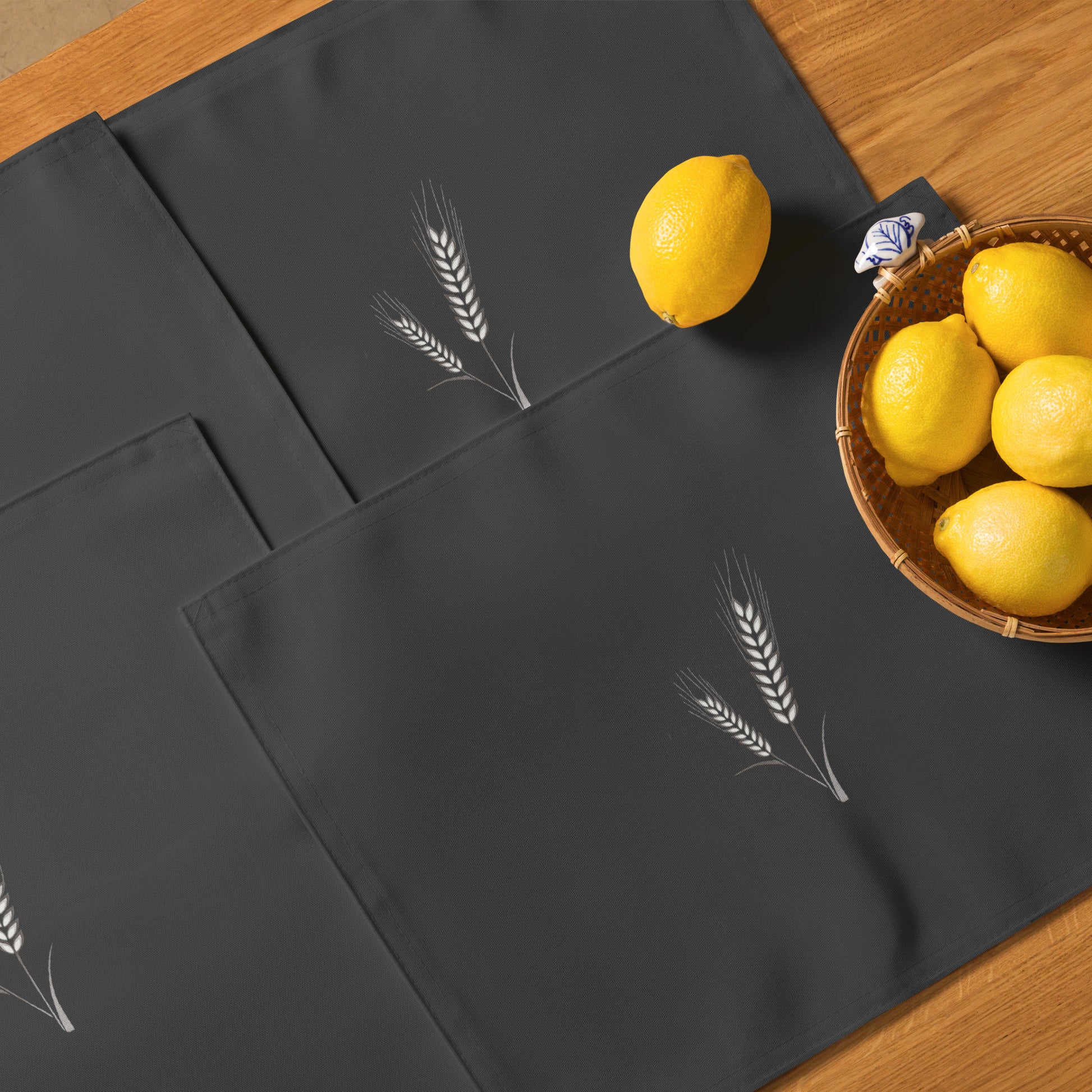 Grano Placemat Set - Dark Grey-Ergot-DECOROLALA