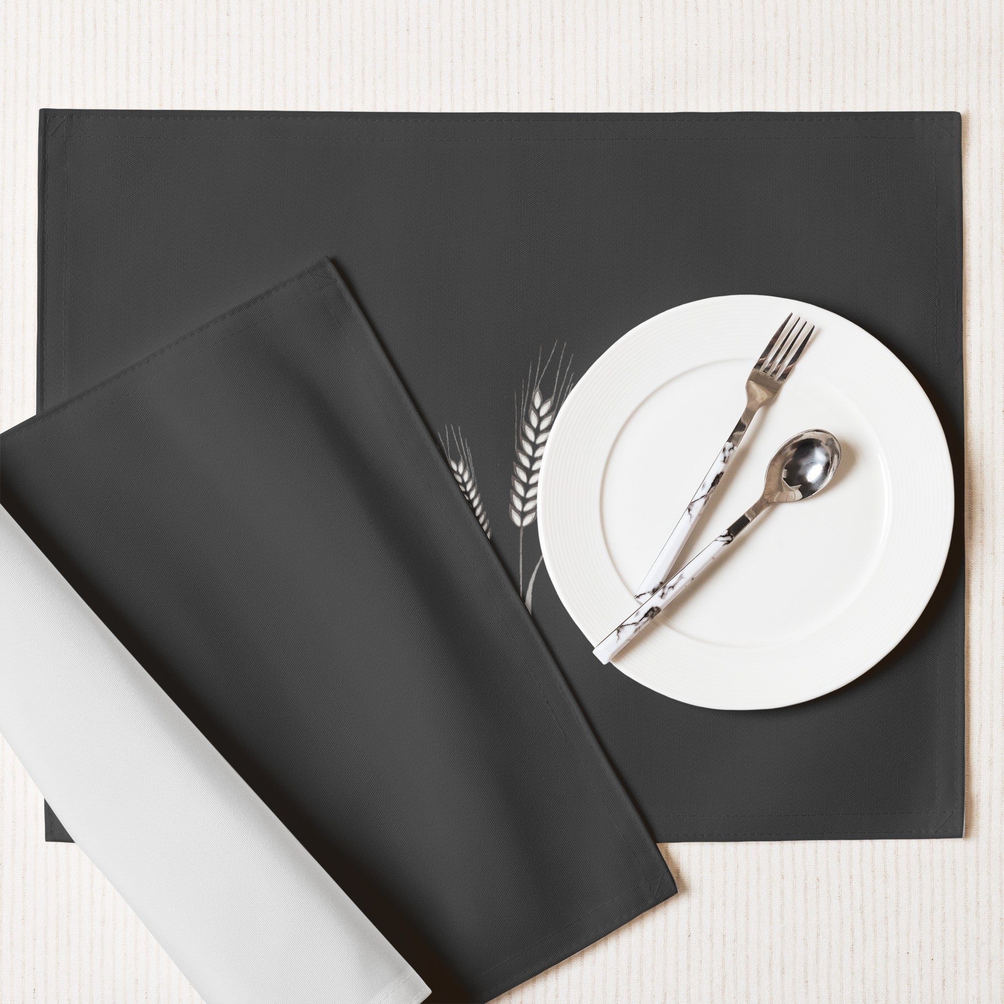 Grano Placemat Set - Dark Grey-Ergot-DECOROLALA