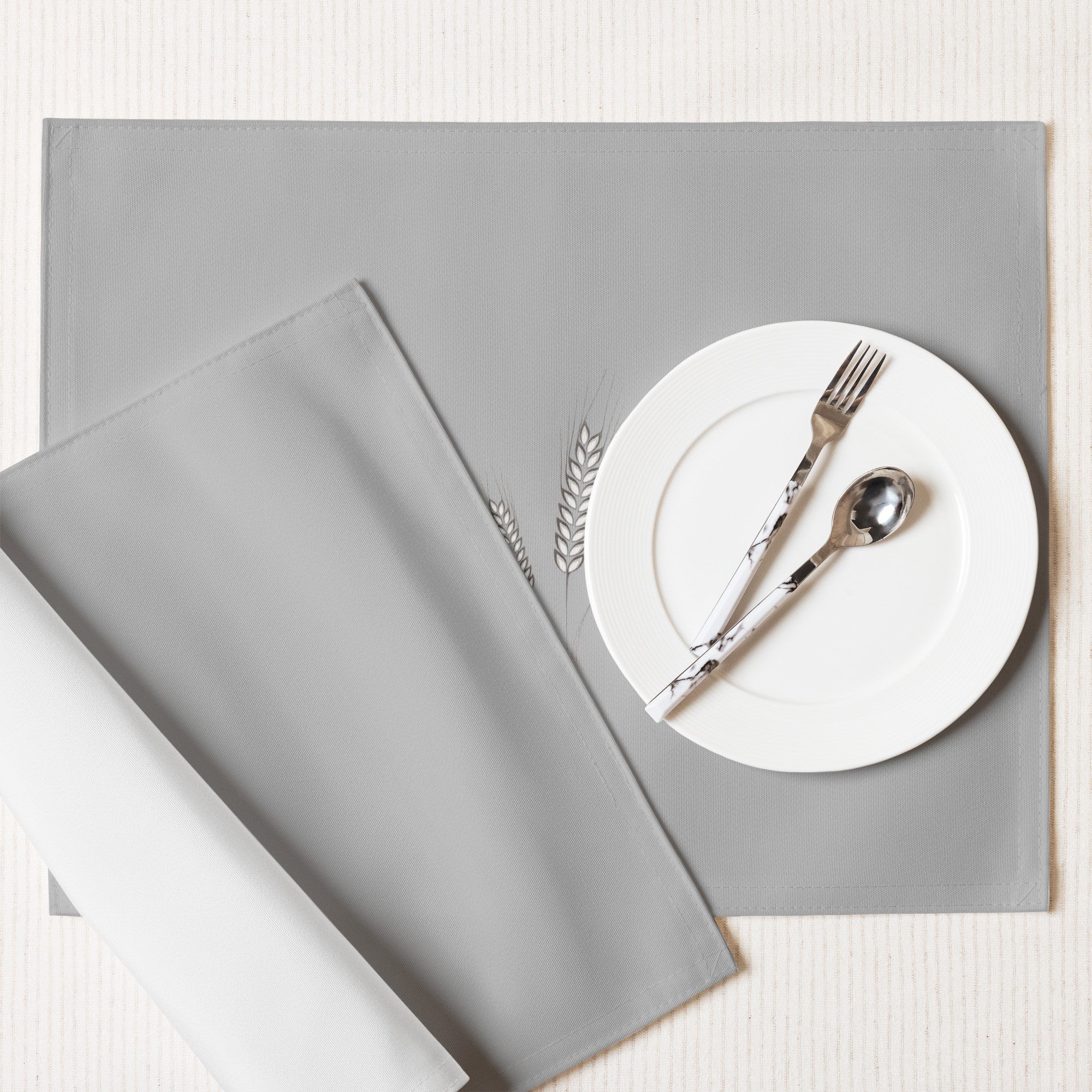 Grano Placemat Set - Grey-Ergot-DECOROLALA