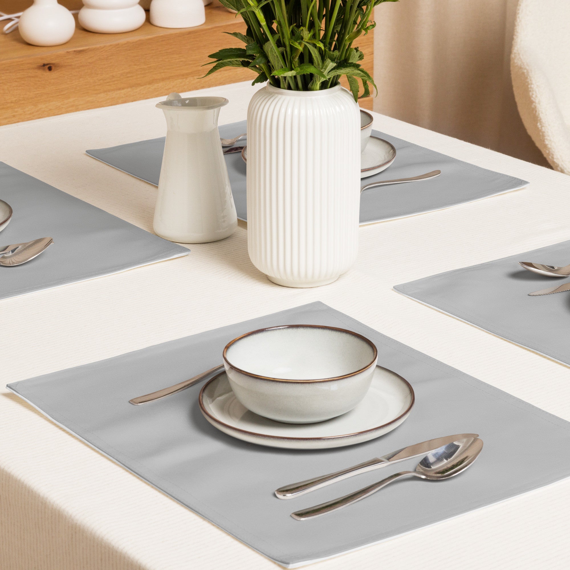 Grano Placemat Set - Grey-Ergot-DECOROLALA