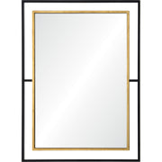 Gray 38" Tall Rectangle Wall Mirror, Yellow-Mirror-DECOROLALA