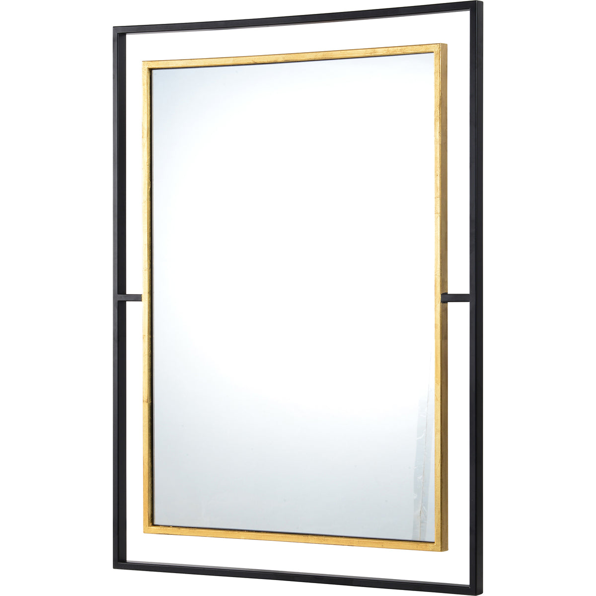 Gray 38" Tall Rectangle Wall Mirror, Yellow-Mirrors-DECOROLALA