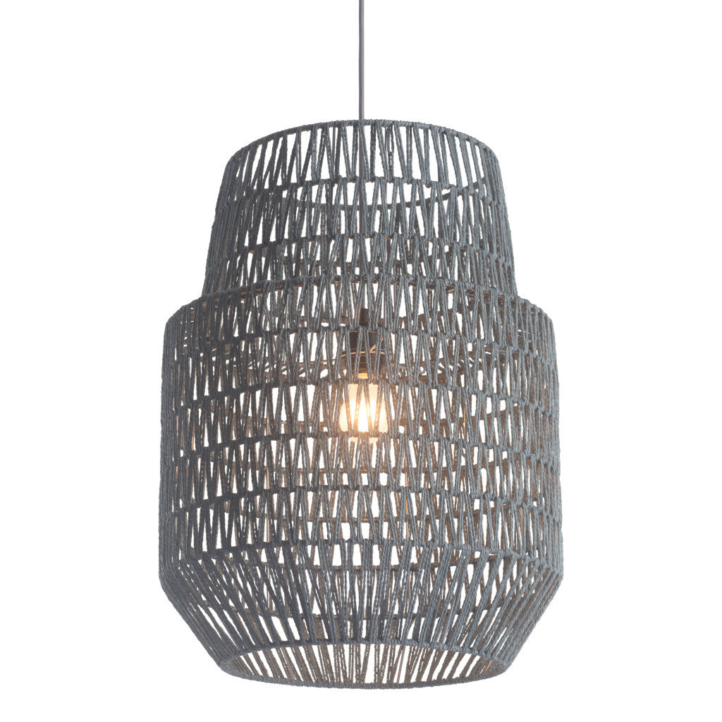 Gray Night Sky Zig Zag Ceiling Lamp-Chandeliers-DECOROLALA