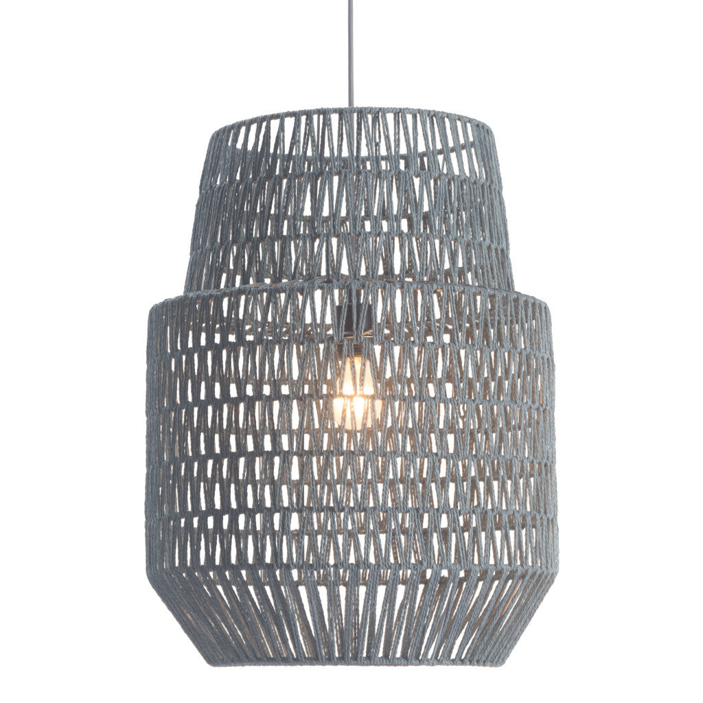 Gray Night Sky Zig Zag Ceiling Lamp-Chandeliers-DECOROLALA