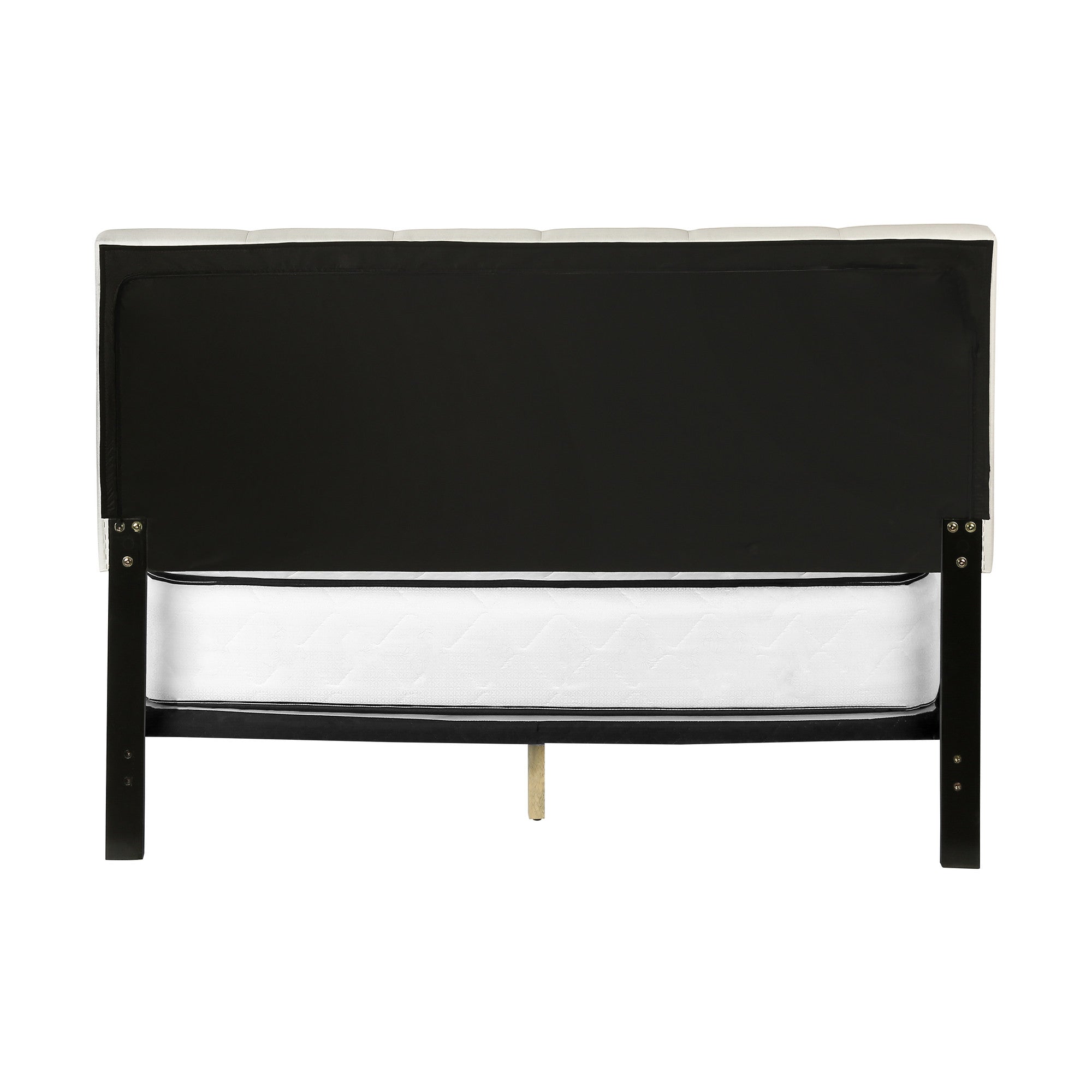 Gray Queen Tufted Upholstered Bed Frame-Standard Beds-DECOROLALA