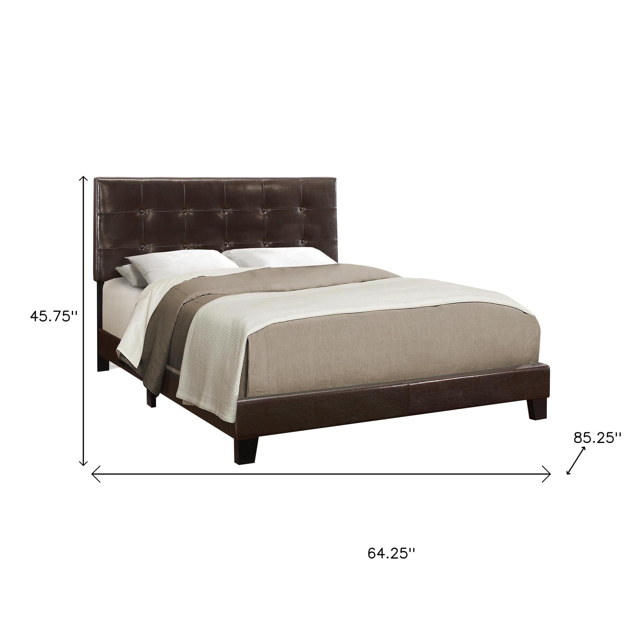 Gray Queen Tufted Upholstered Bed Frame-Standard Beds-DECOROLALA