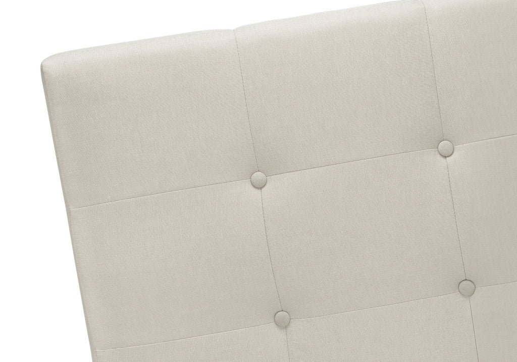 Gray Queen Tufted Upholstered Bed Frame-Standard Beds-DECOROLALA