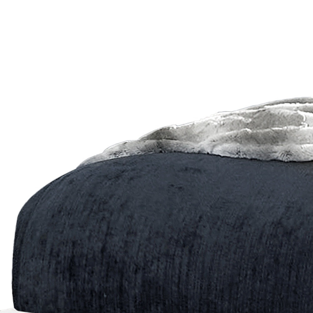 Gray Solid Wood Queen Upholstered Linen Bed Frame with Nailhead Trim-Standard Beds-DECOROLALA