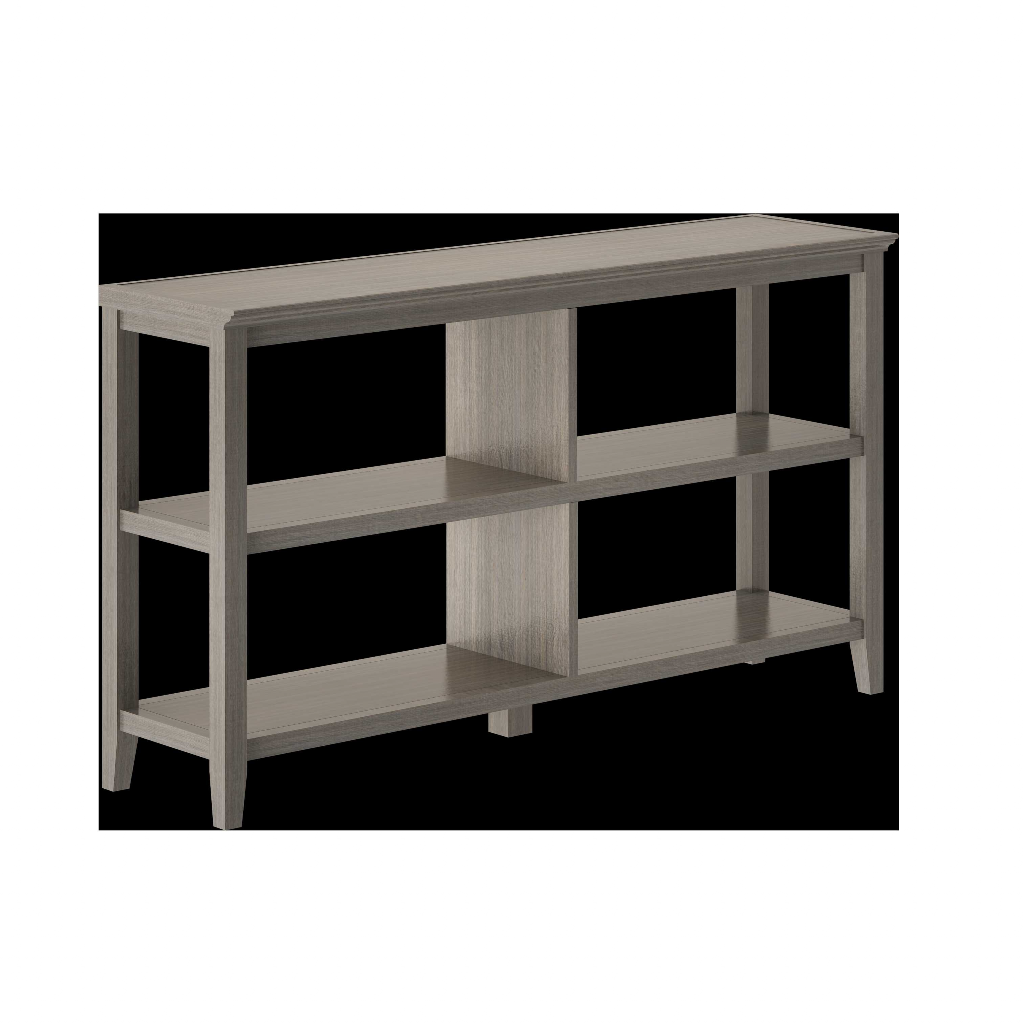 Gray Solid and Manufactured Wood and Solid Wood Double Bookcase-Bookcases-DECOROLALA