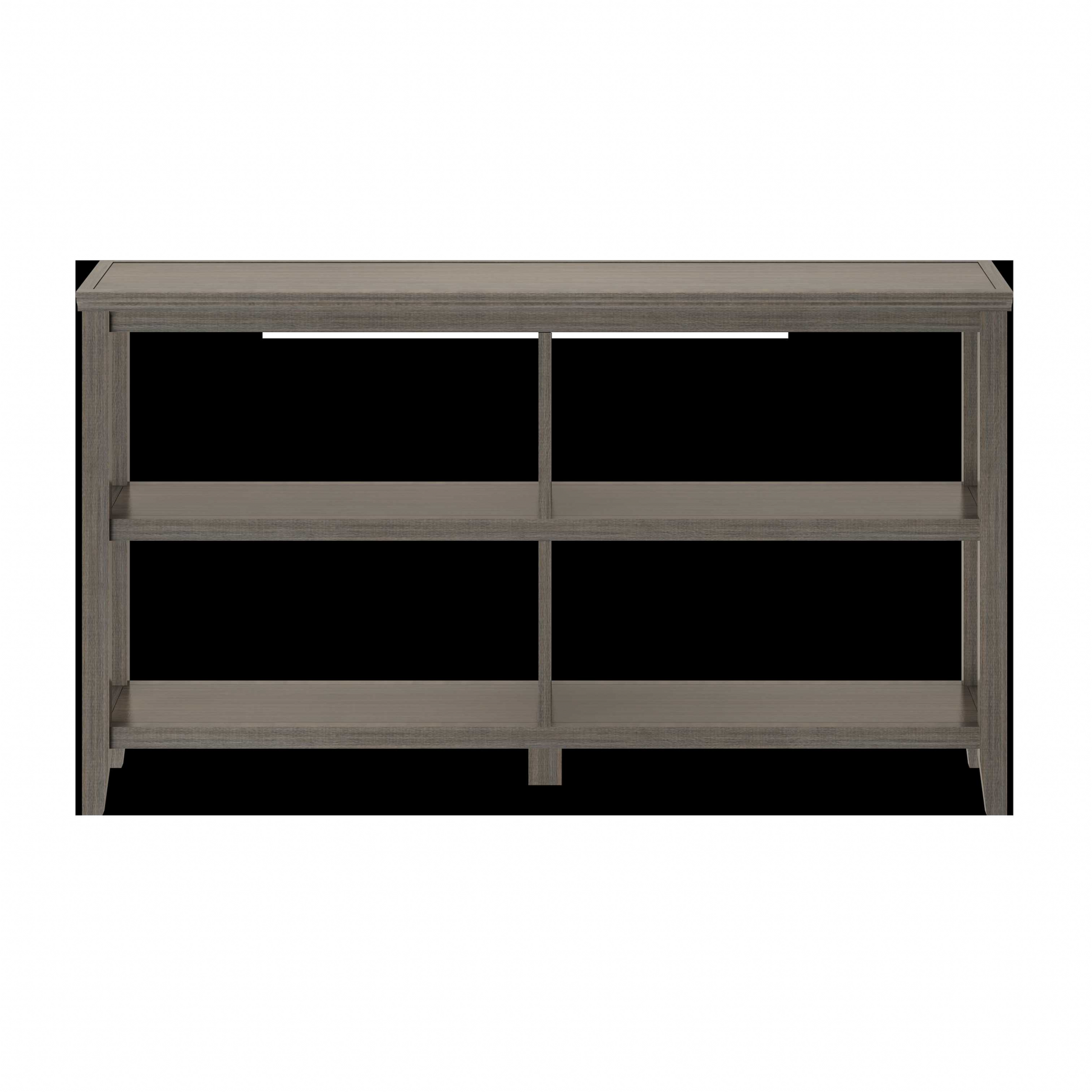 Gray Solid and Manufactured Wood and Solid Wood Double Bookcase-Bookcases-DECOROLALA