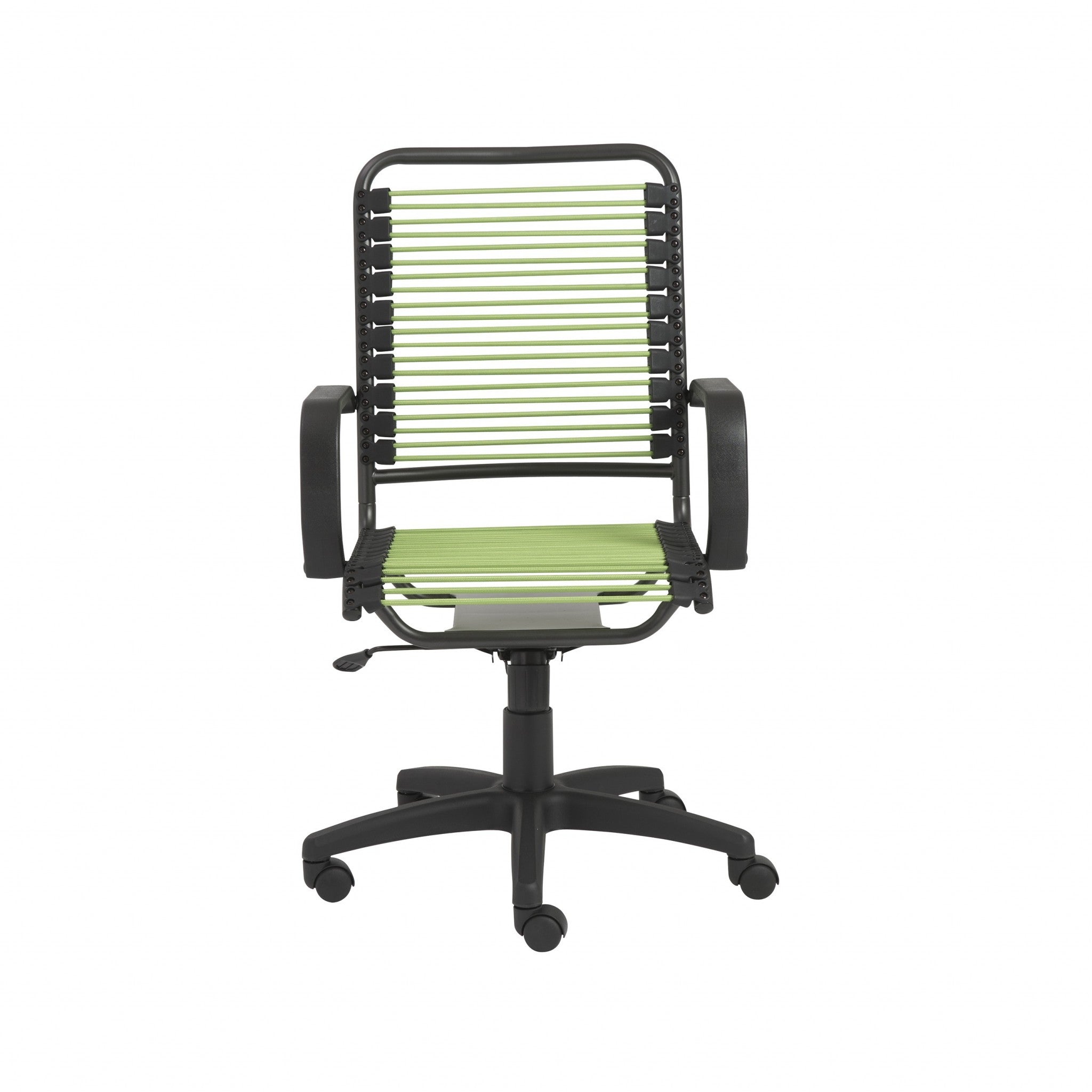 Green and Black Adjustable Swivel Bungee Rolling Office Chair-Office Chairs-DECOROLALA