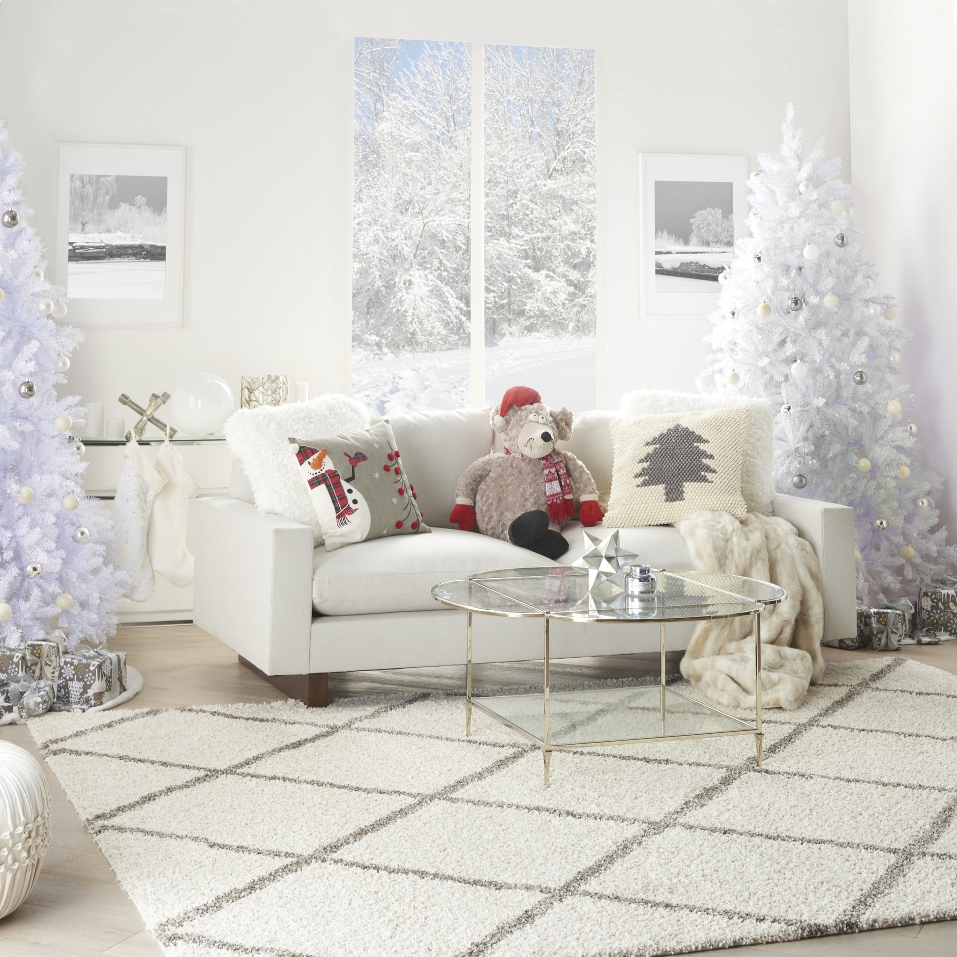 Grey 23" X 24" Novelty Polyester Throw Pillow-Accent Throw Pillows-DECOROLALA