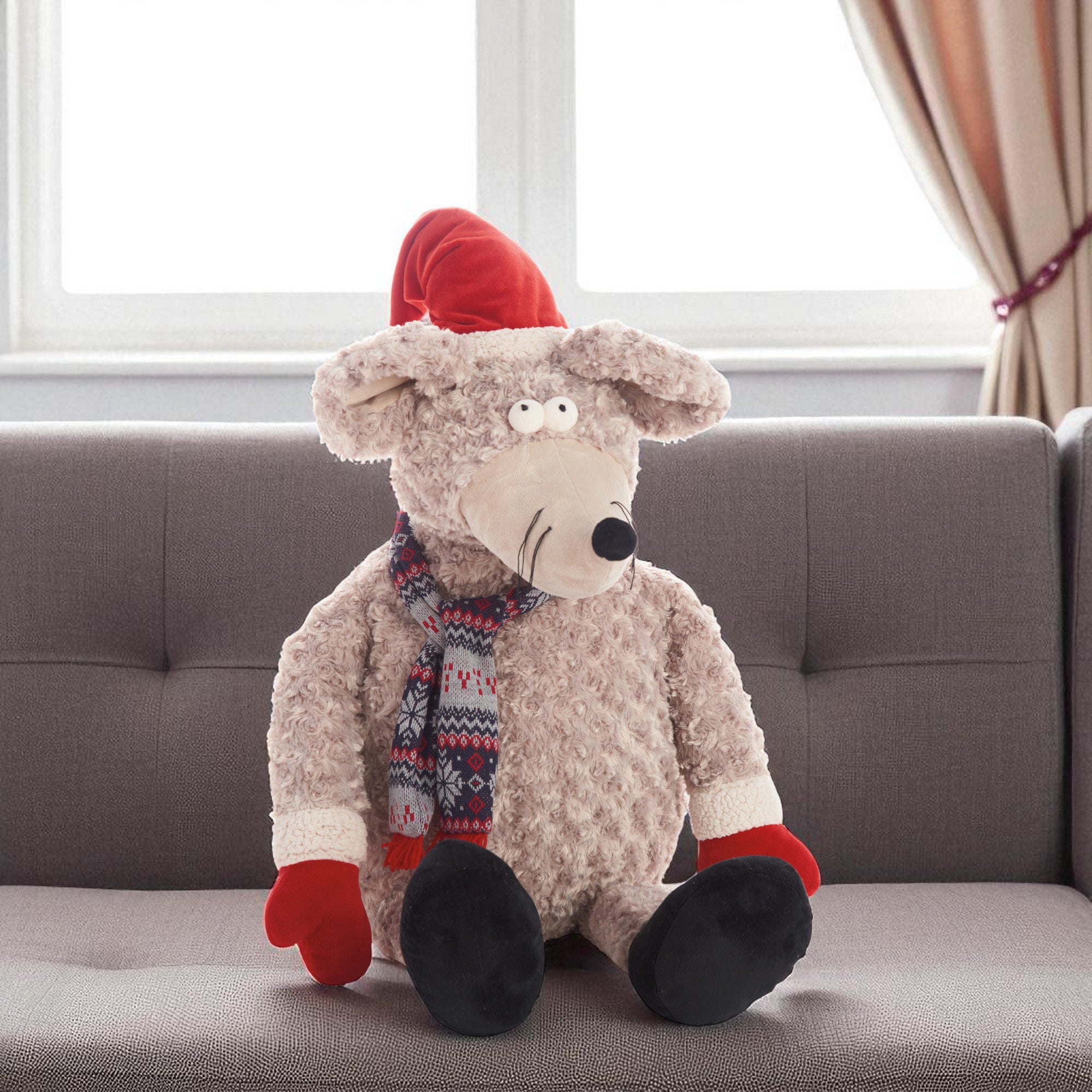 Grey 23" X 24" Novelty Polyester Throw Pillow-Accent Throw Pillows-DECOROLALA