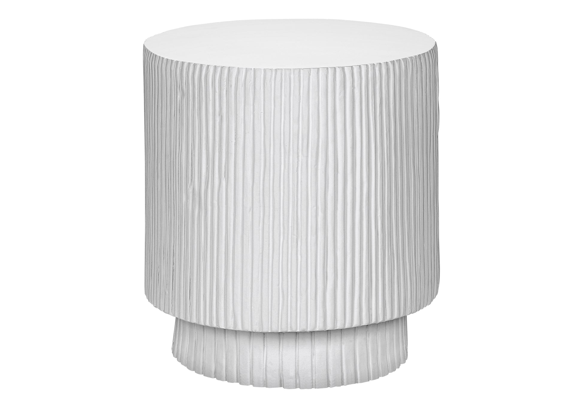 Grey Round Accent Table 25"H Indoor/Outdoor-Accent Table-DECOROLALA