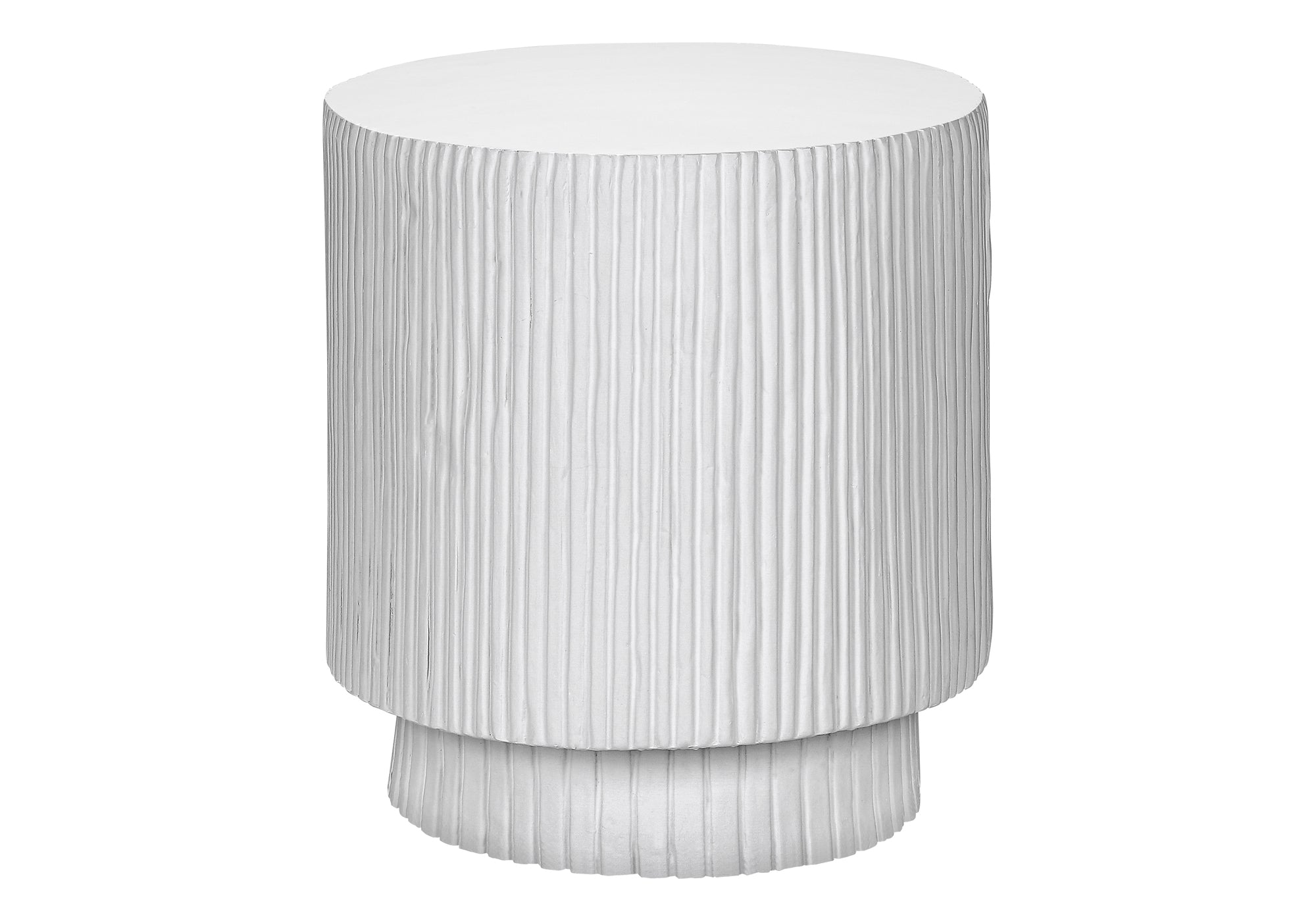 Grey Round Accent Table 25"H Indoor/Outdoor-Accent Table-DECOROLALA