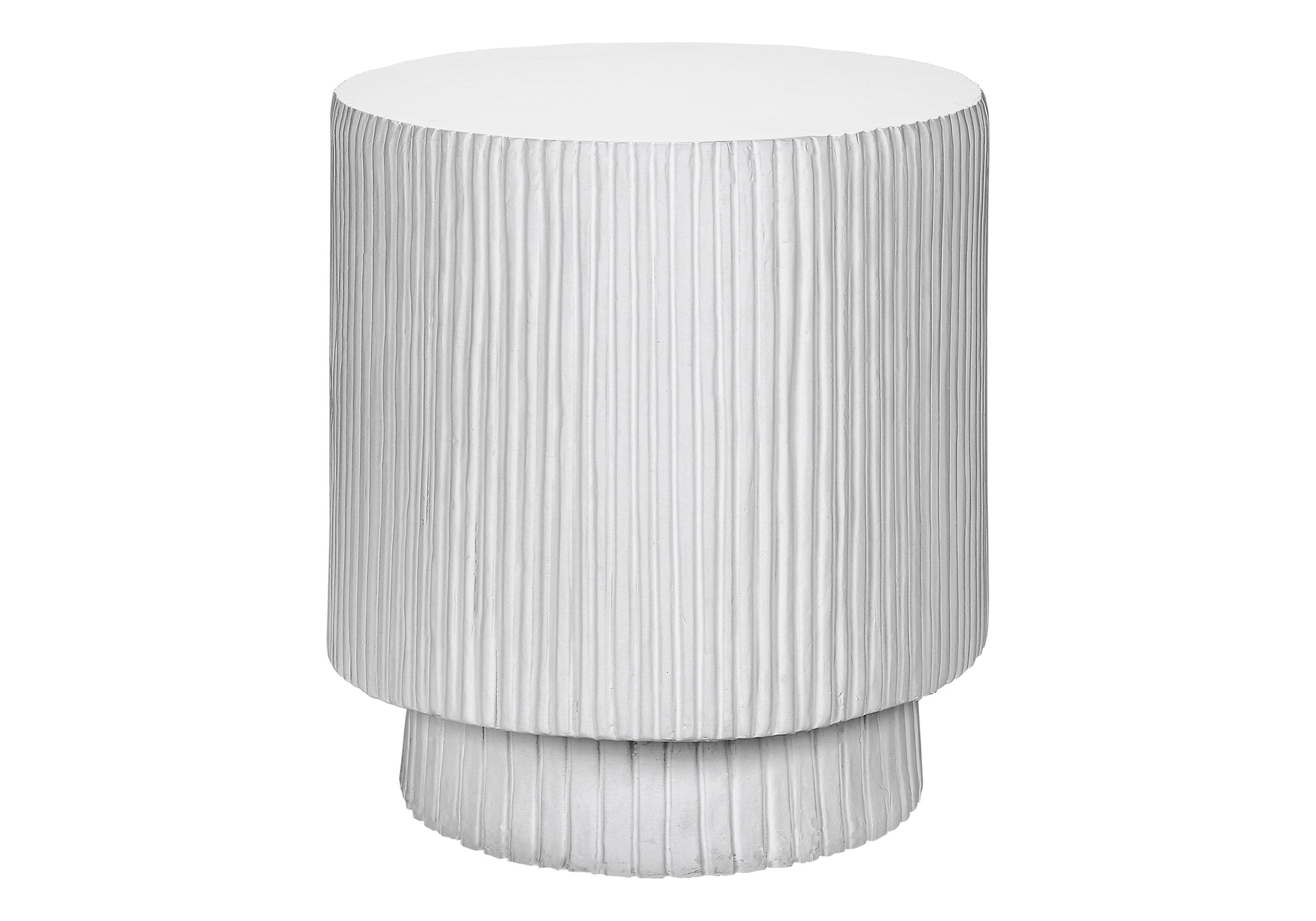 Grey Round Accent Table 25"H Indoor/Outdoor-Accent Table-DECOROLALA