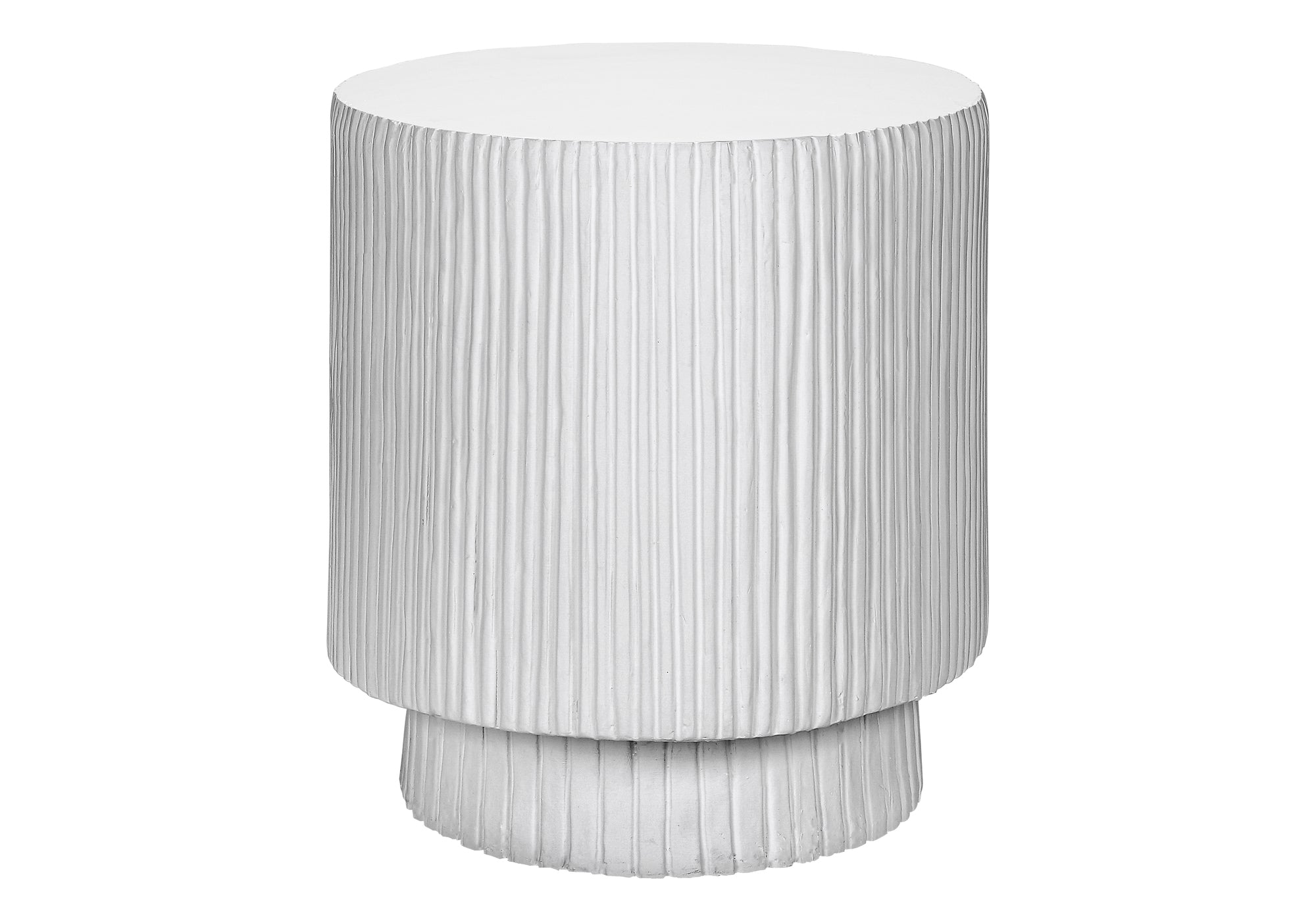Grey Round Accent Table 25"H Indoor/Outdoor-Accent Table-DECOROLALA