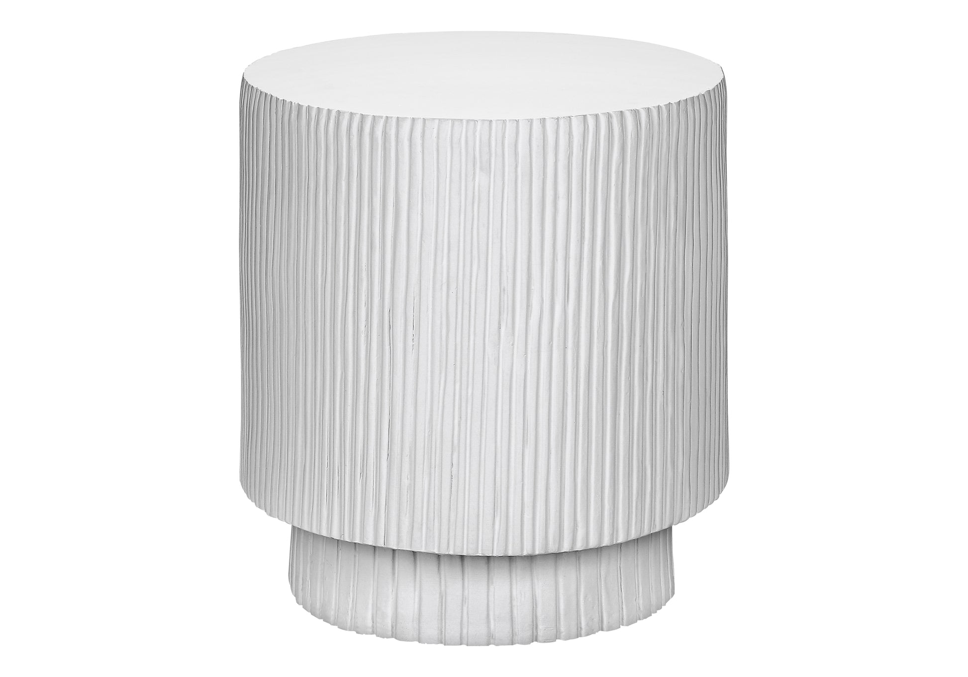 Grey Round Accent Table 25"H Indoor/Outdoor-Accent Table-DECOROLALA