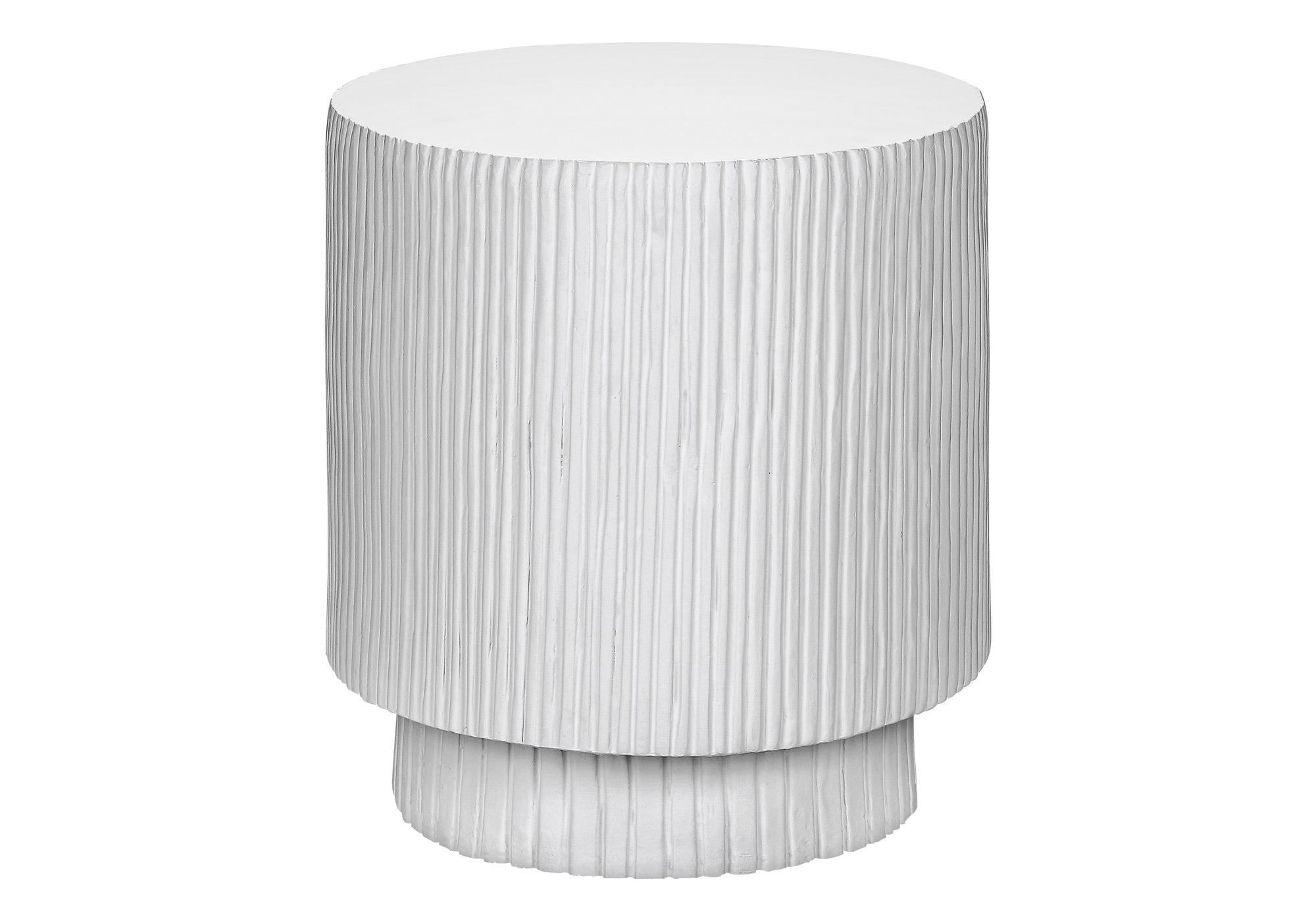 Grey Round Accent Table 25"H Indoor/Outdoor-Accent Table-DECOROLALA