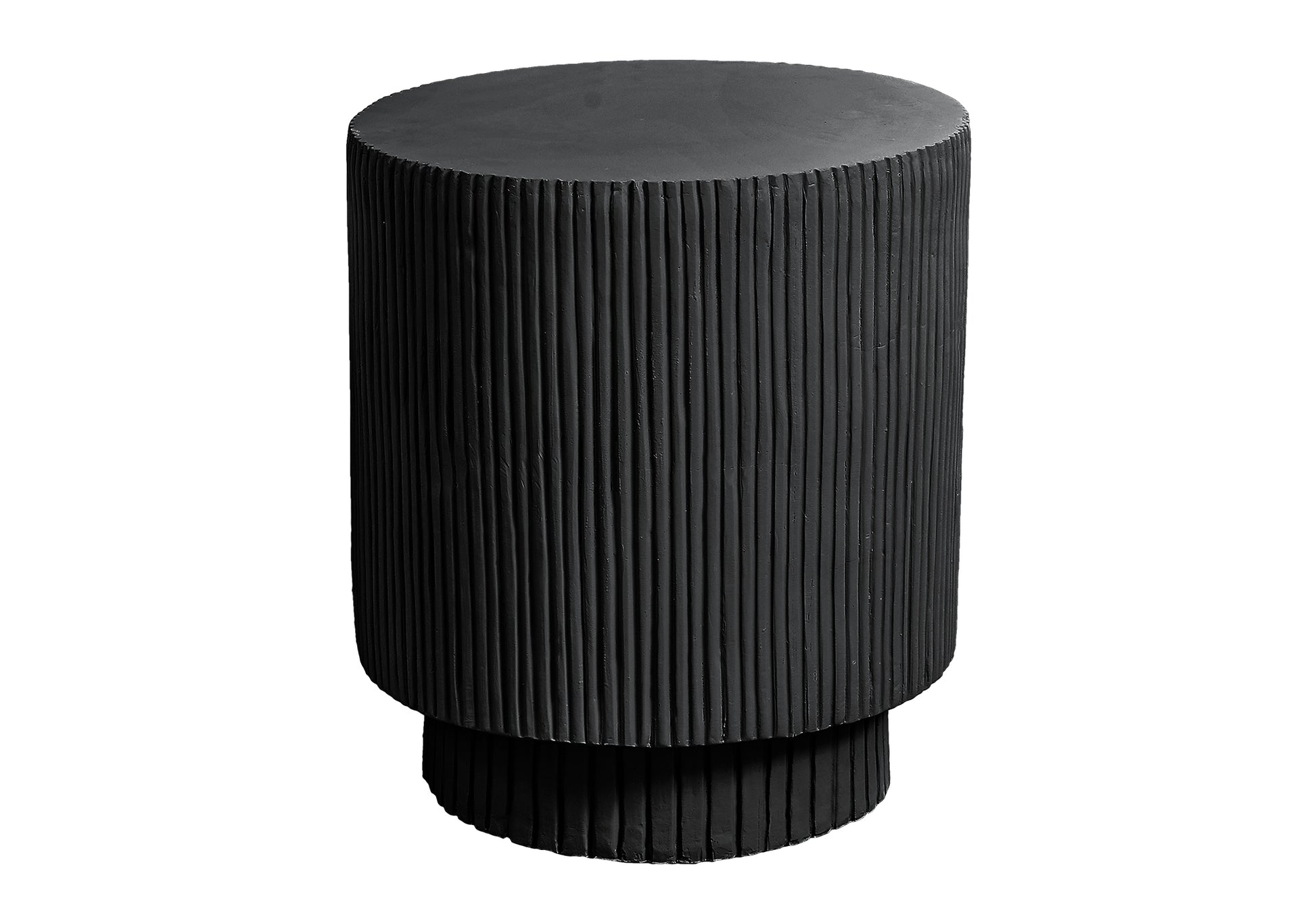 Grey Round Accent Table 25"H Indoor/Outdoor-Accent Table-DECOROLALA